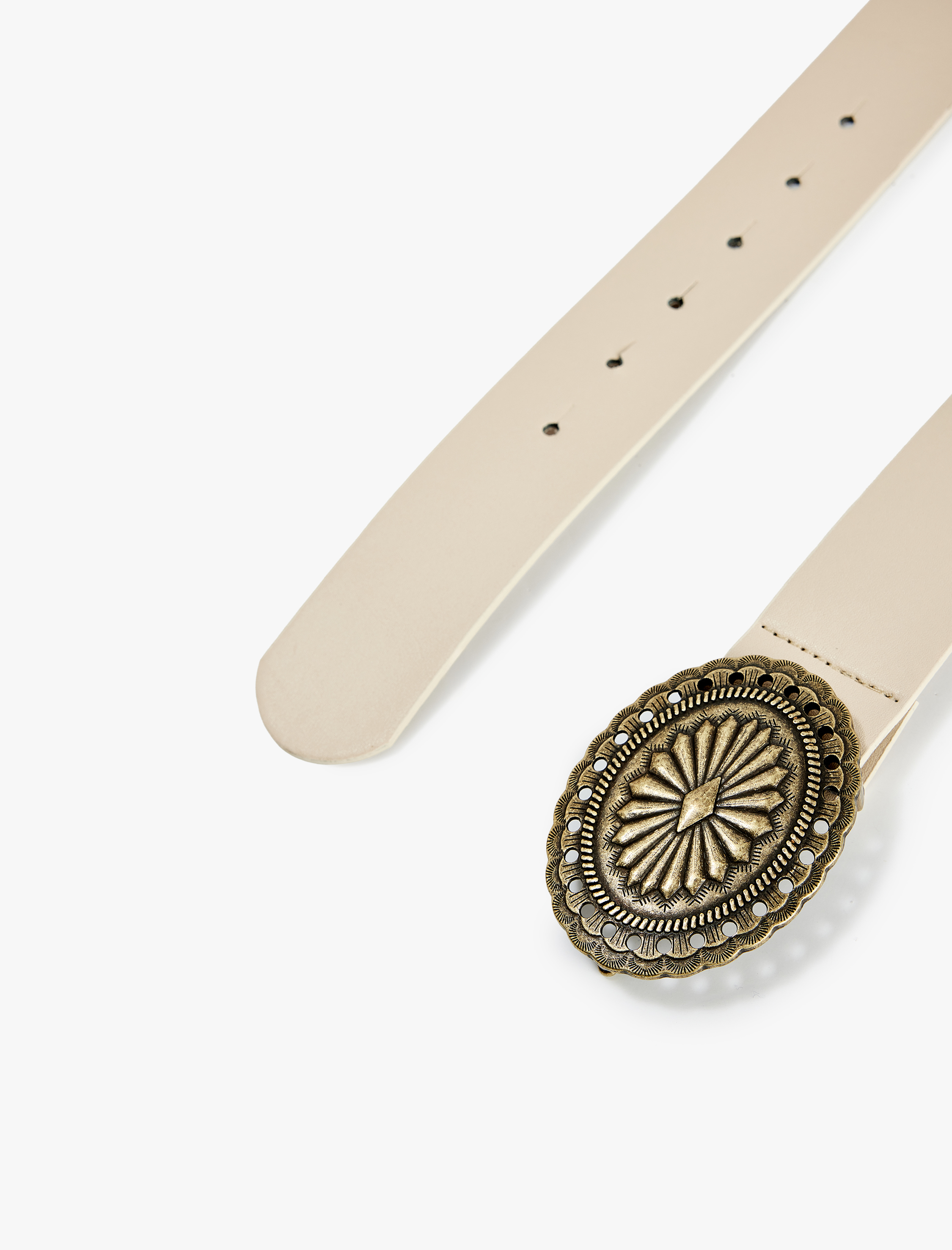  Kadın Suni Deri Metal Tokalı Etnik Kemer