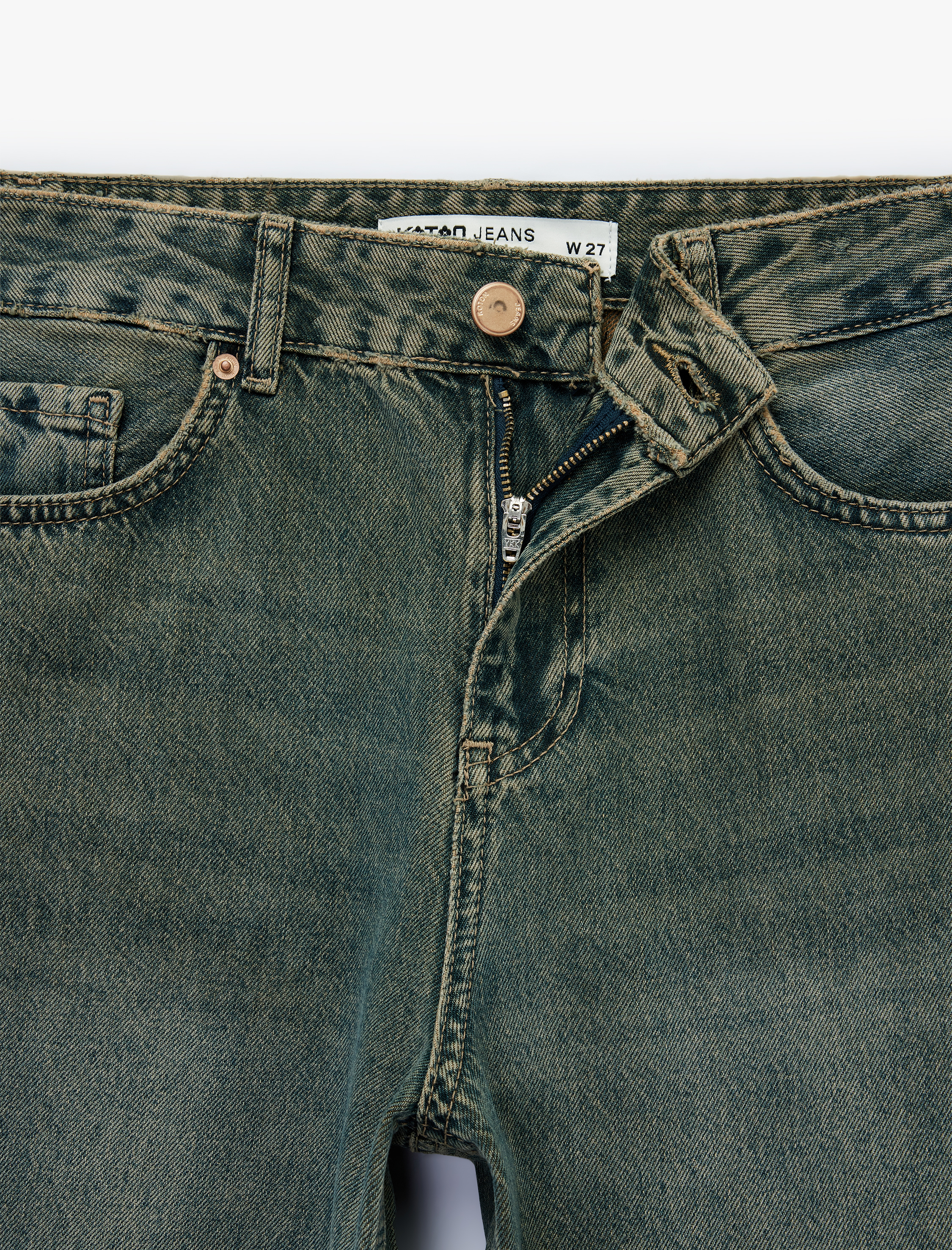   Pamuklu Bol Kalıp Düz Paça Denim Pantolon - Loose Straight Fit Jean