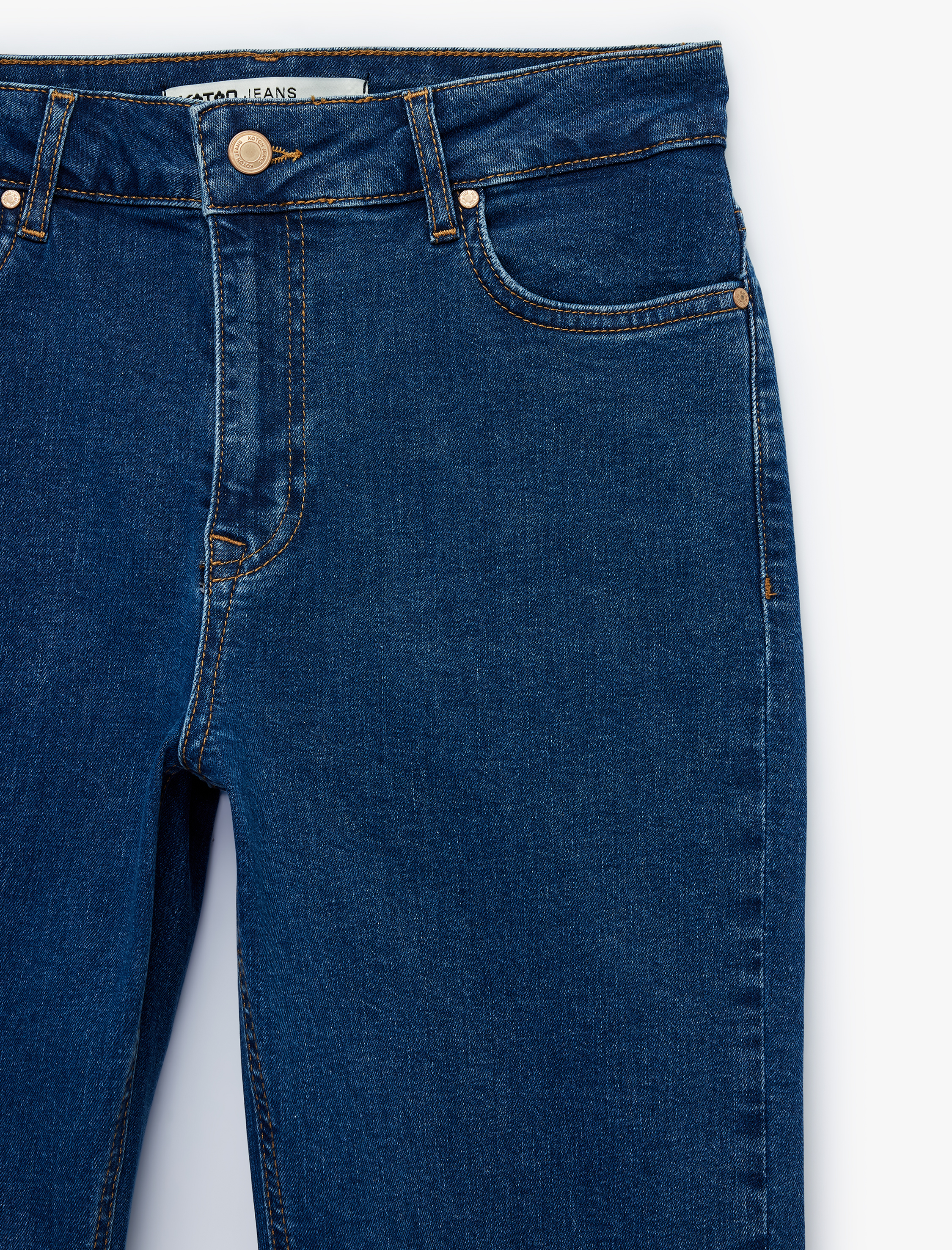   Pamuklu İspanyol Paça Dar Kesim Denim Pantolon -  Flare Jeans