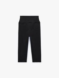 Yüksek Bel Spor Kapri Tayt