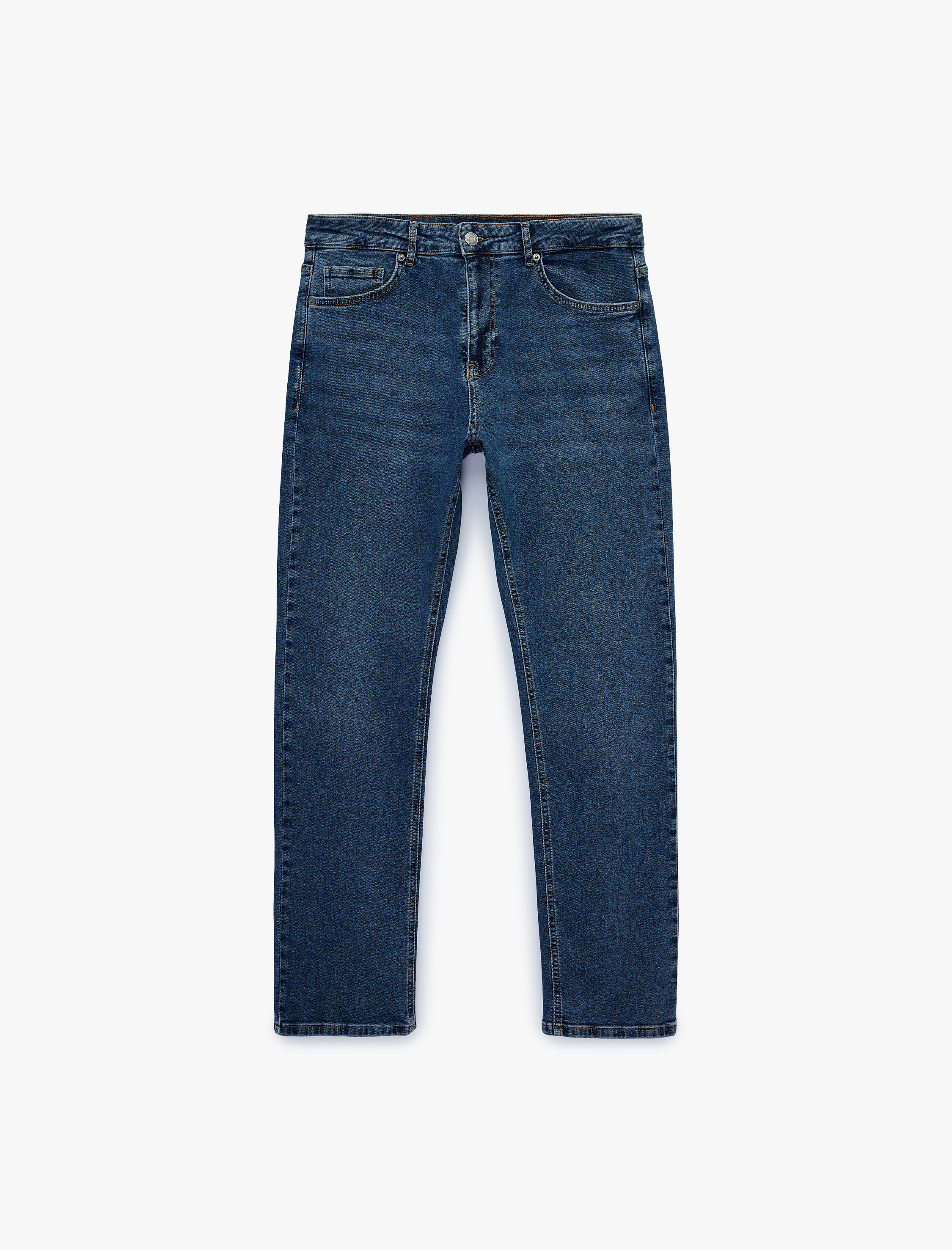   Normal Bel Pamuklu Cepli Straight Fit Jean Pantolon - Mark Jean