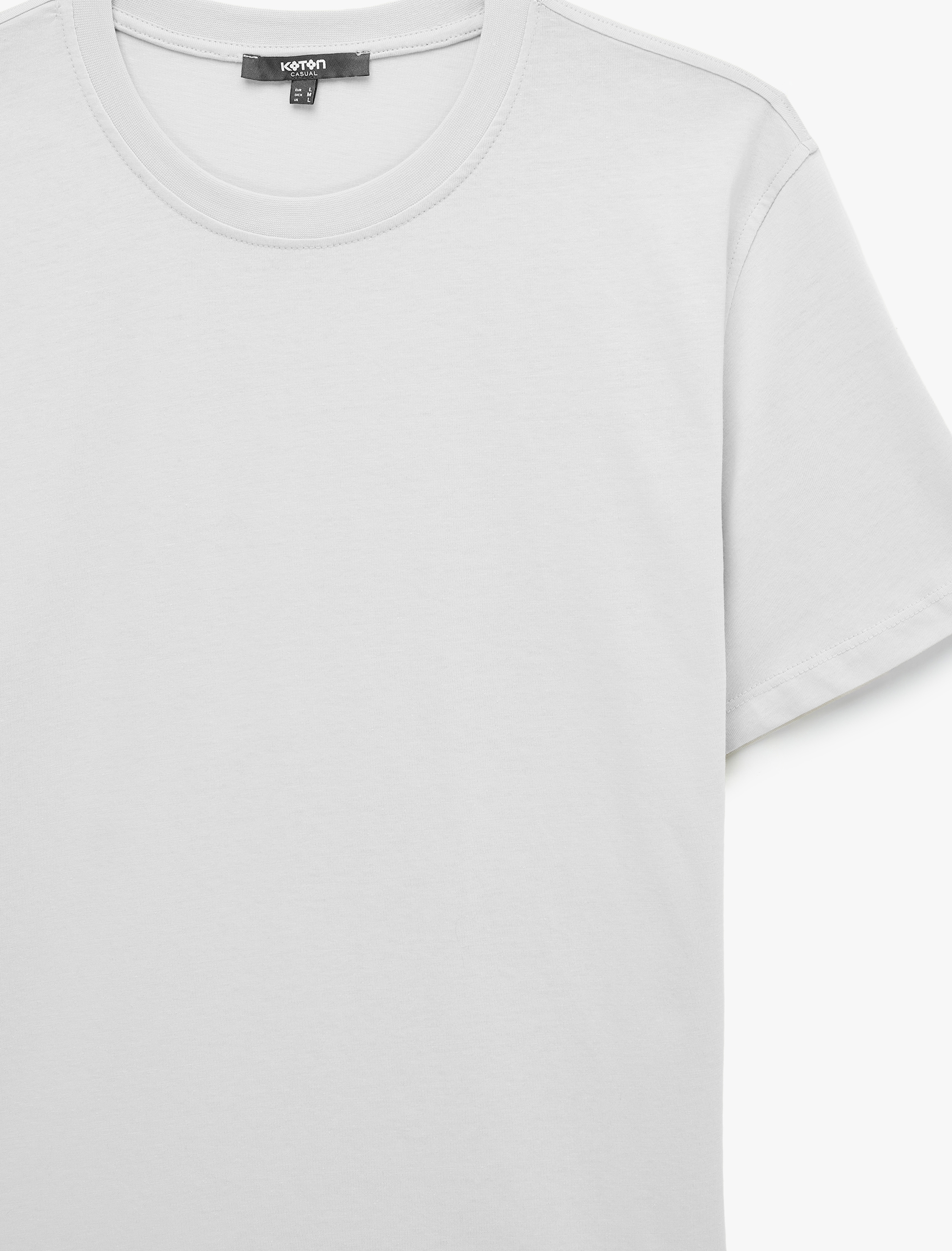   Pamuklu Kısa Kollu Bisiklet Yaka Slim Fit Erkek Basic Tişört