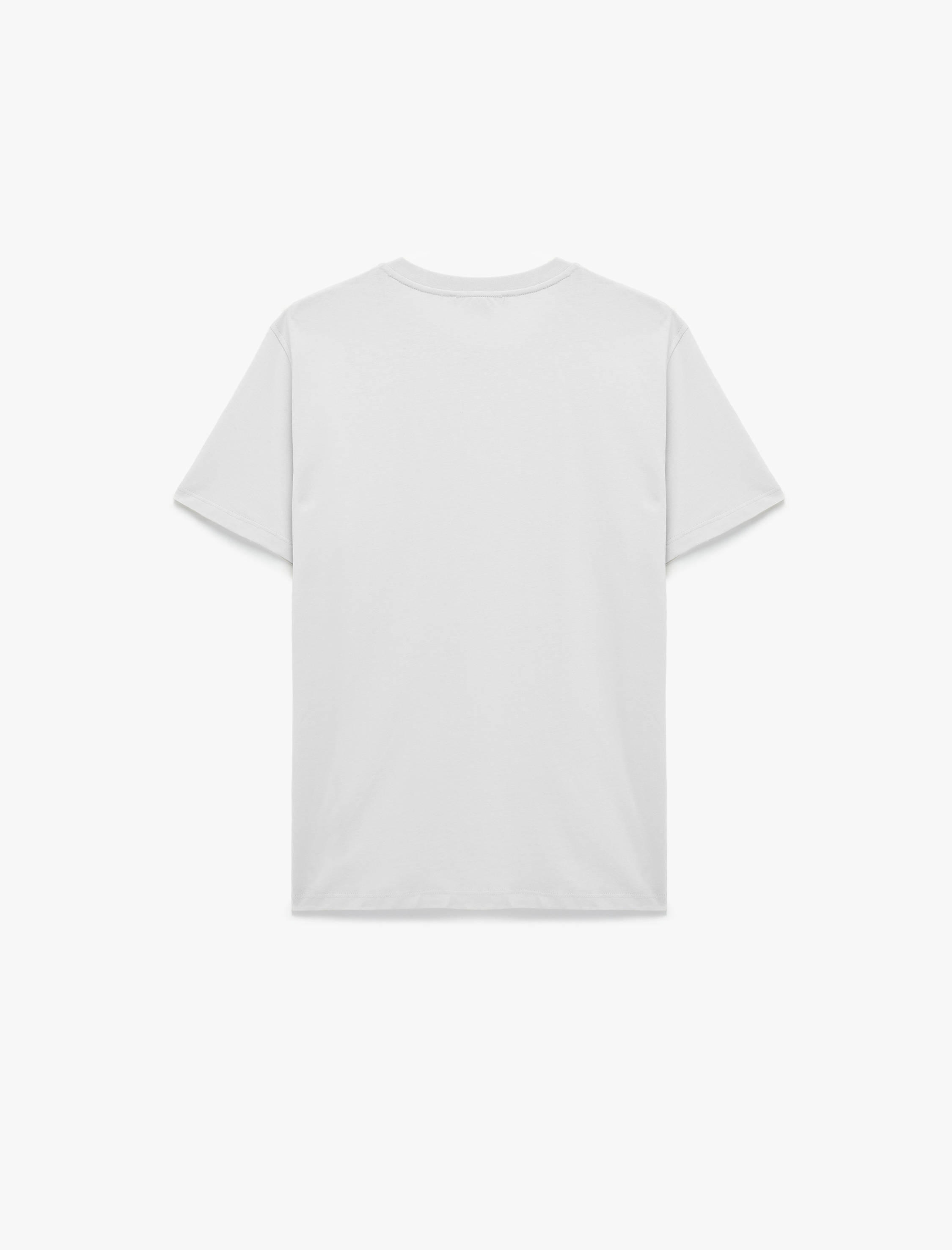   Pamuklu Kısa Kollu Bisiklet Yaka Slim Fit Erkek Basic Tişört