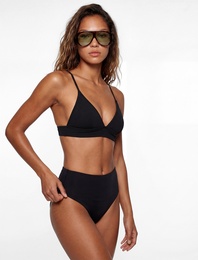 Çapraz Askılı Dokulu Bralet Bikini Üstü