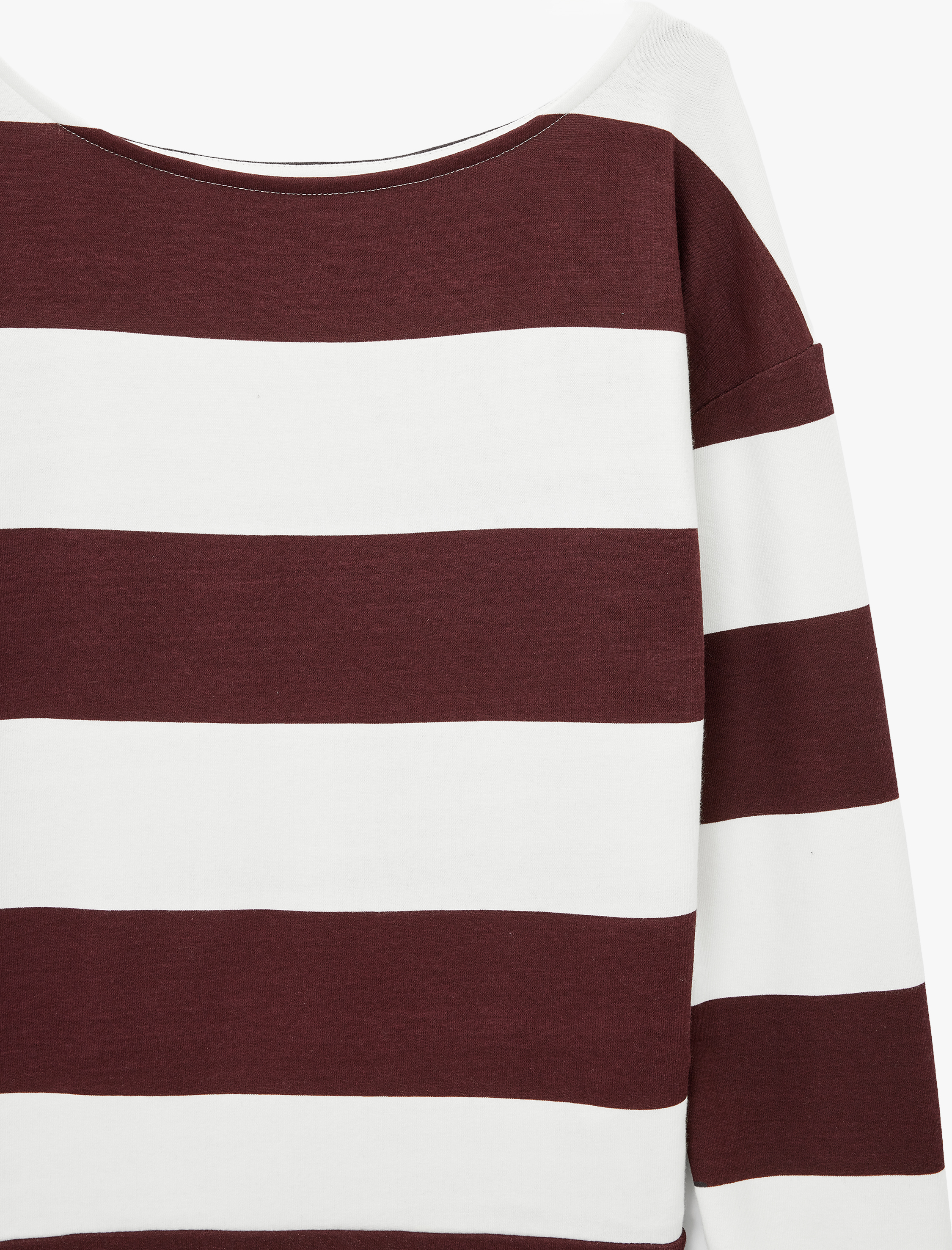   Rahat Kalıp Modal Karışımlı Omzu Açık Kayık Yaka Sweatshirt