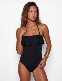 Çıkarılabilir Askılı Fırfırlı Straplez Mayo