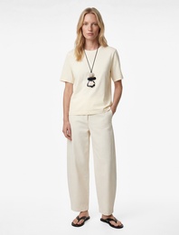 Regular Fit Pamuklu Kısa Kollu Bisiklet Yaka Basic Tişört