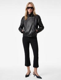 Slim Fit Nervür Detaylı İspanyol Paça Pantolon