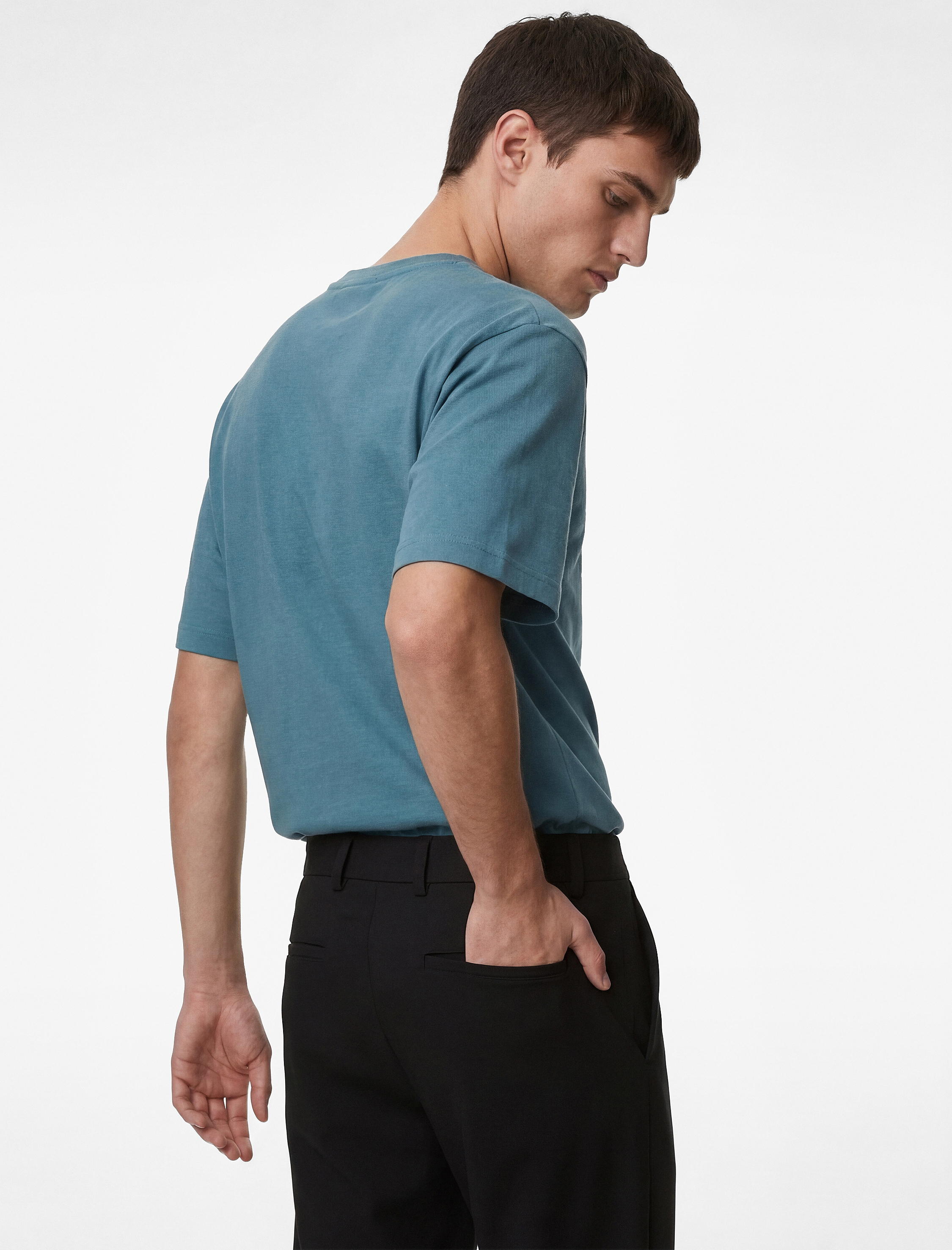   Düğme Detaylı Cepli Regular Fit Kumaş Pantolon