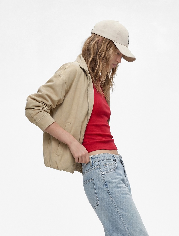  Regular Fit Uzun Kollu Klasik Yaka Crop Ceket