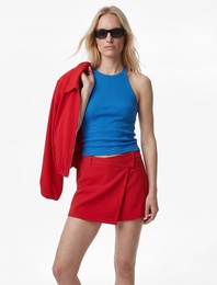 Pamuklu Bisiklet Yaka Fitilli Atlet