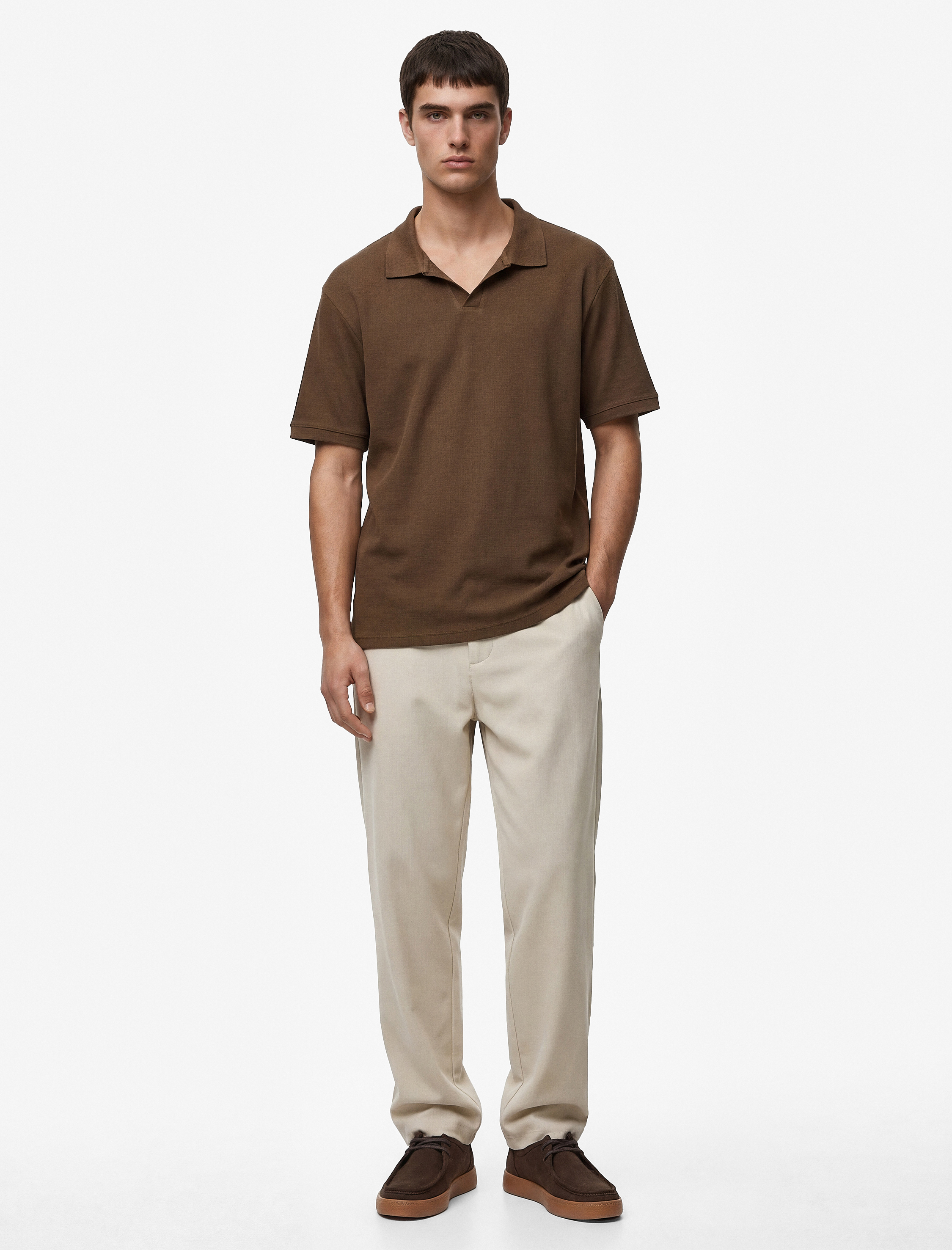   Regular Fit Kısa Kollu Pamuklu Polo Yaka Tişört