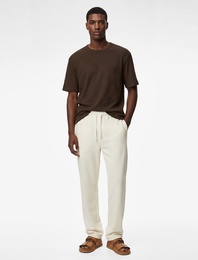 Pamuklu Regular Fit Tok Kumaş Kısa Kollu Bisiklet Yaka Basic Tişört