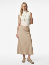 Pamuklu Slim Fit Dik Yaka Kolsuz Bluz