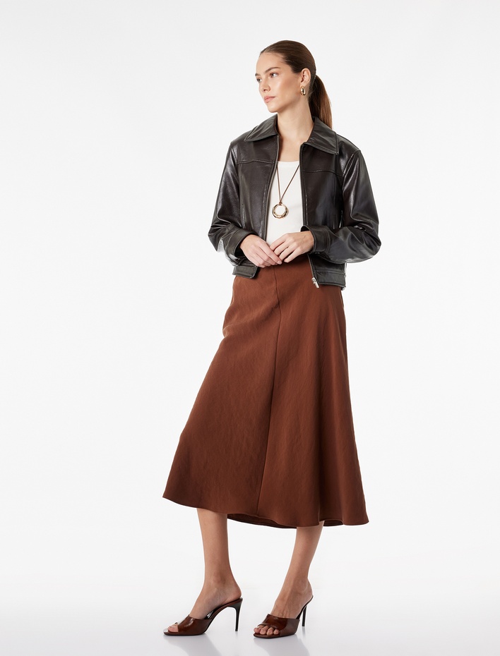  Standart Bel Midi Kemerli Kloş Etek