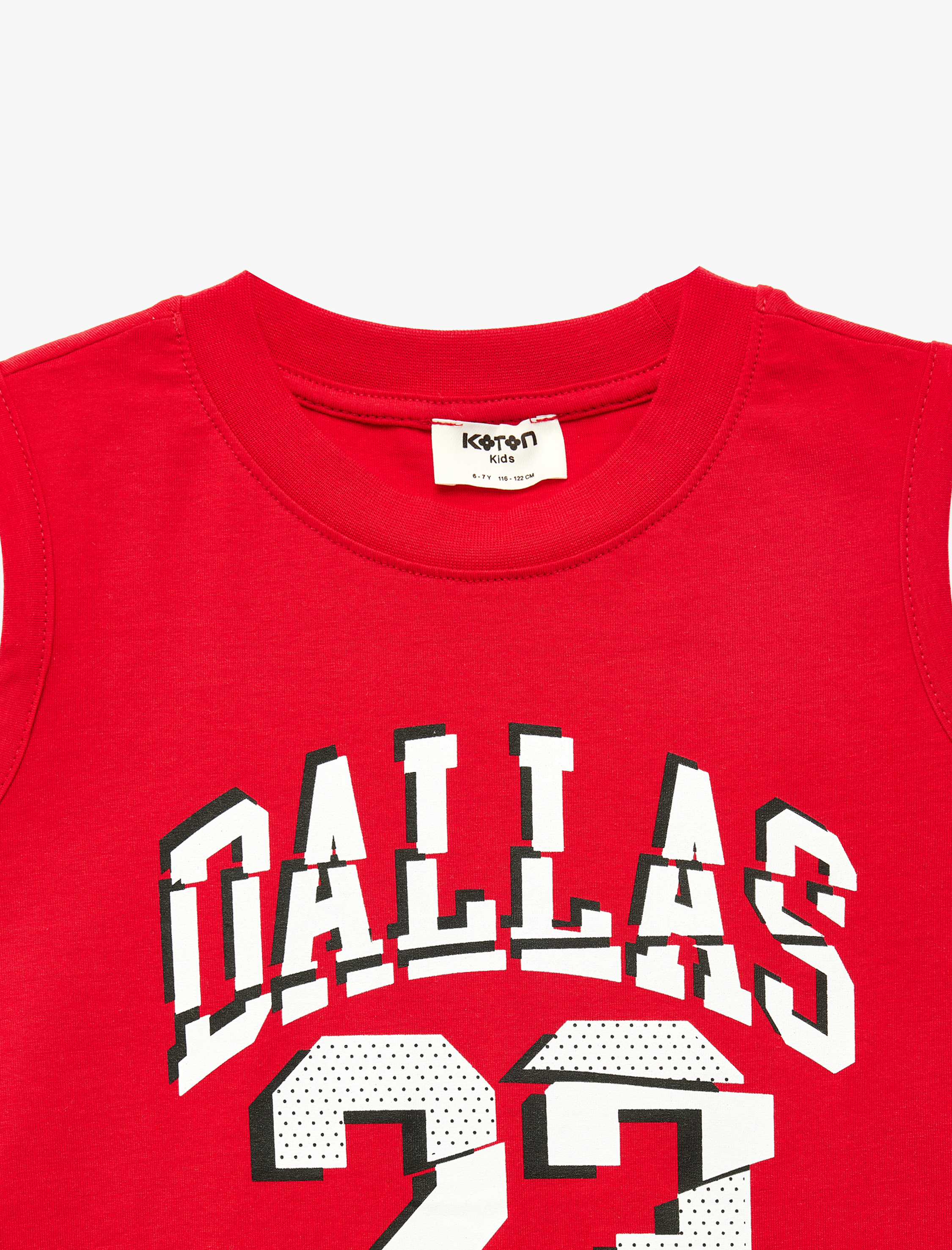  Erkek Çocuk Bisiklet Yaka Kolsuz Pamuklu Baskılı Atlet