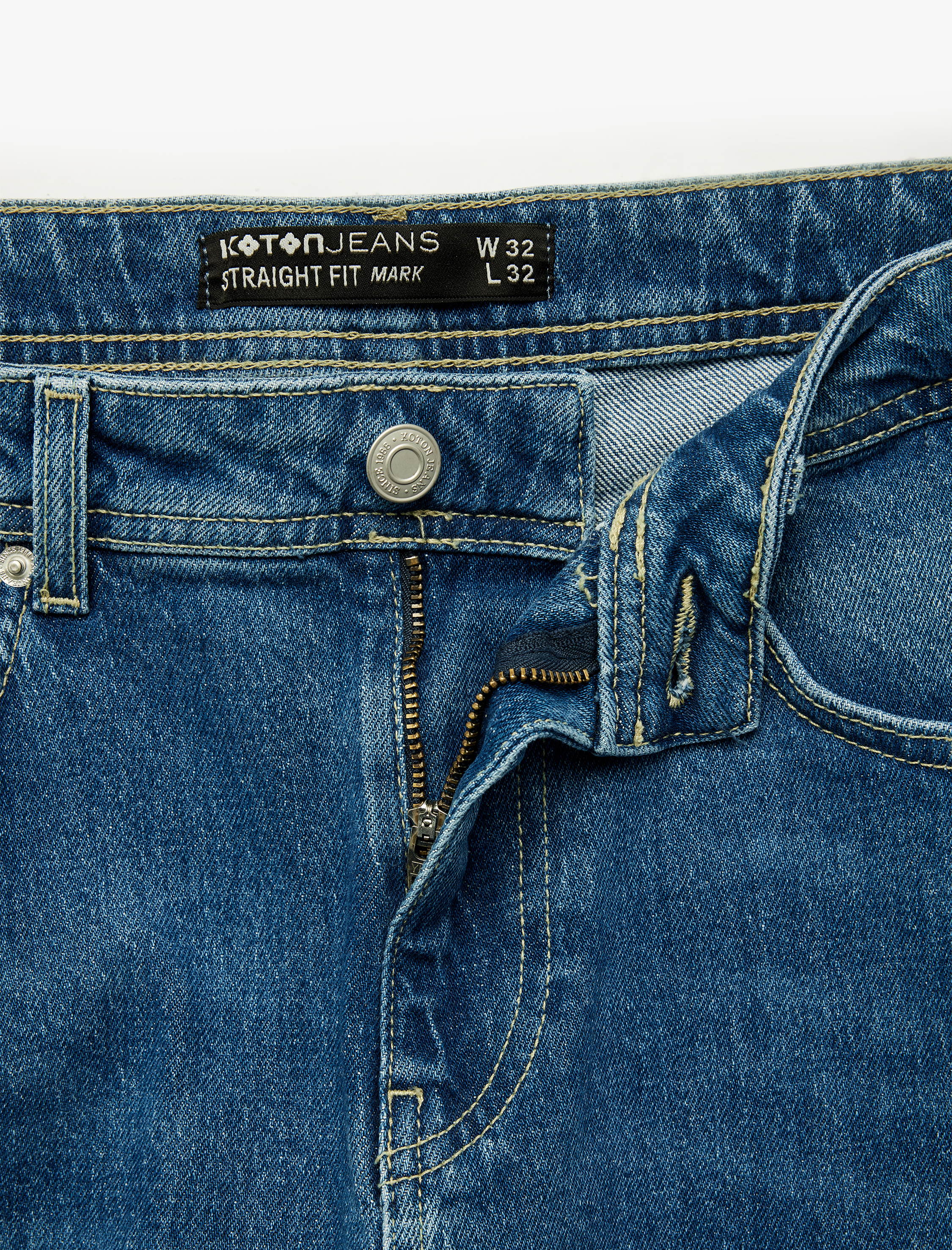   Normal Bel Pamuklu Straight Fit Jean Pantolon - Mark Jean