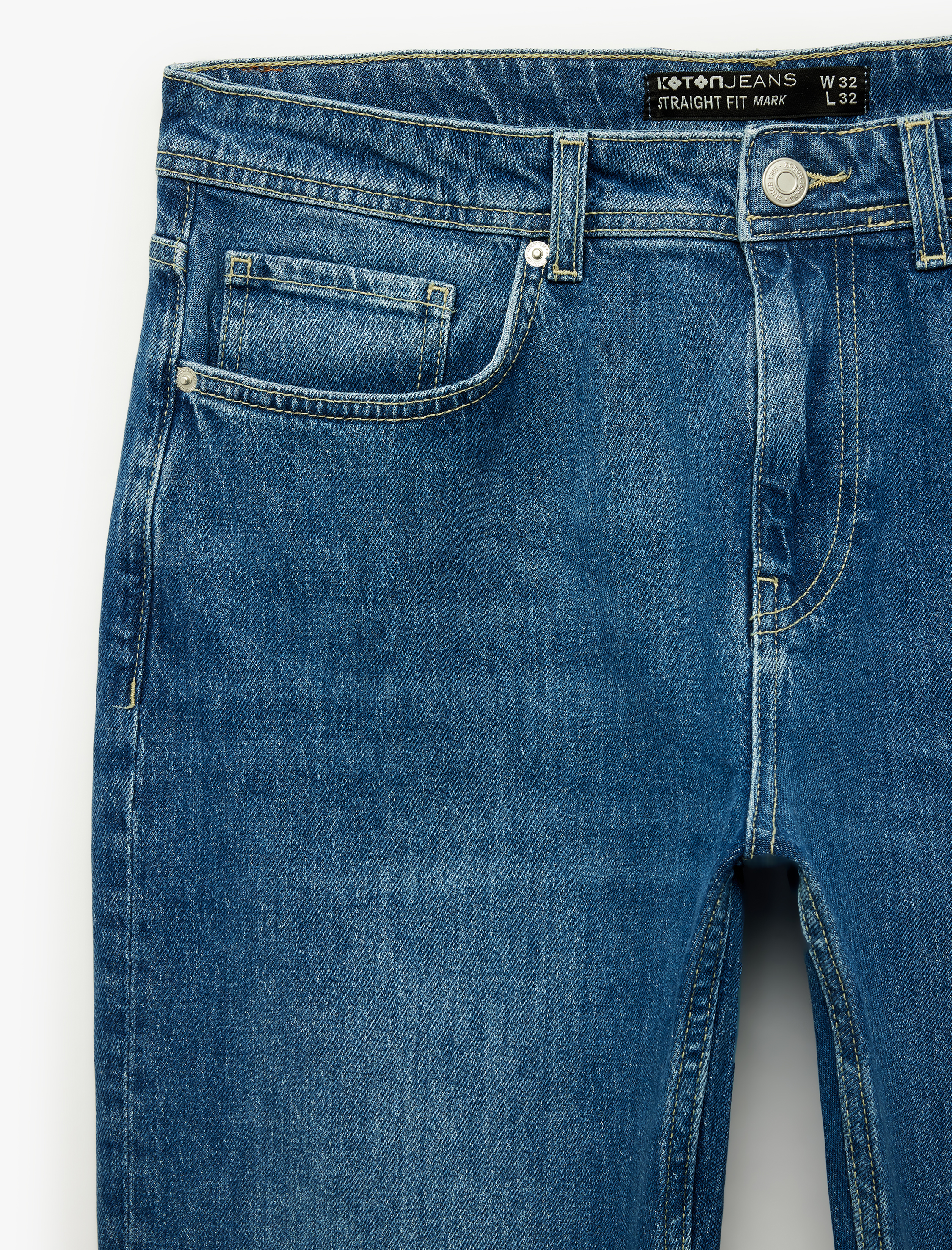   Normal Bel Pamuklu Straight Fit Jean Pantolon - Mark Jean