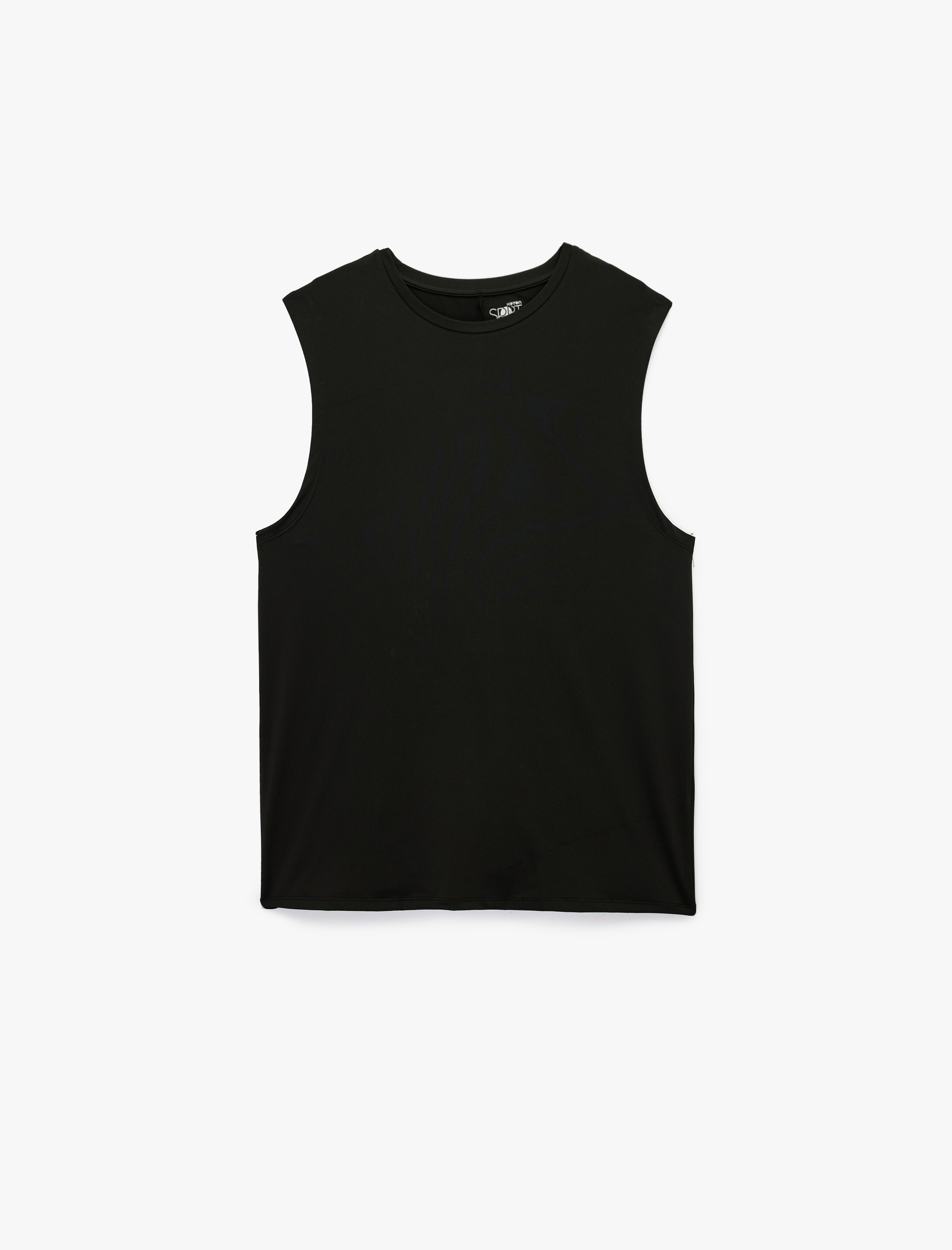   Rahat Kalıp Kolsuz Bisiklet Yaka Basic Spor Atlet