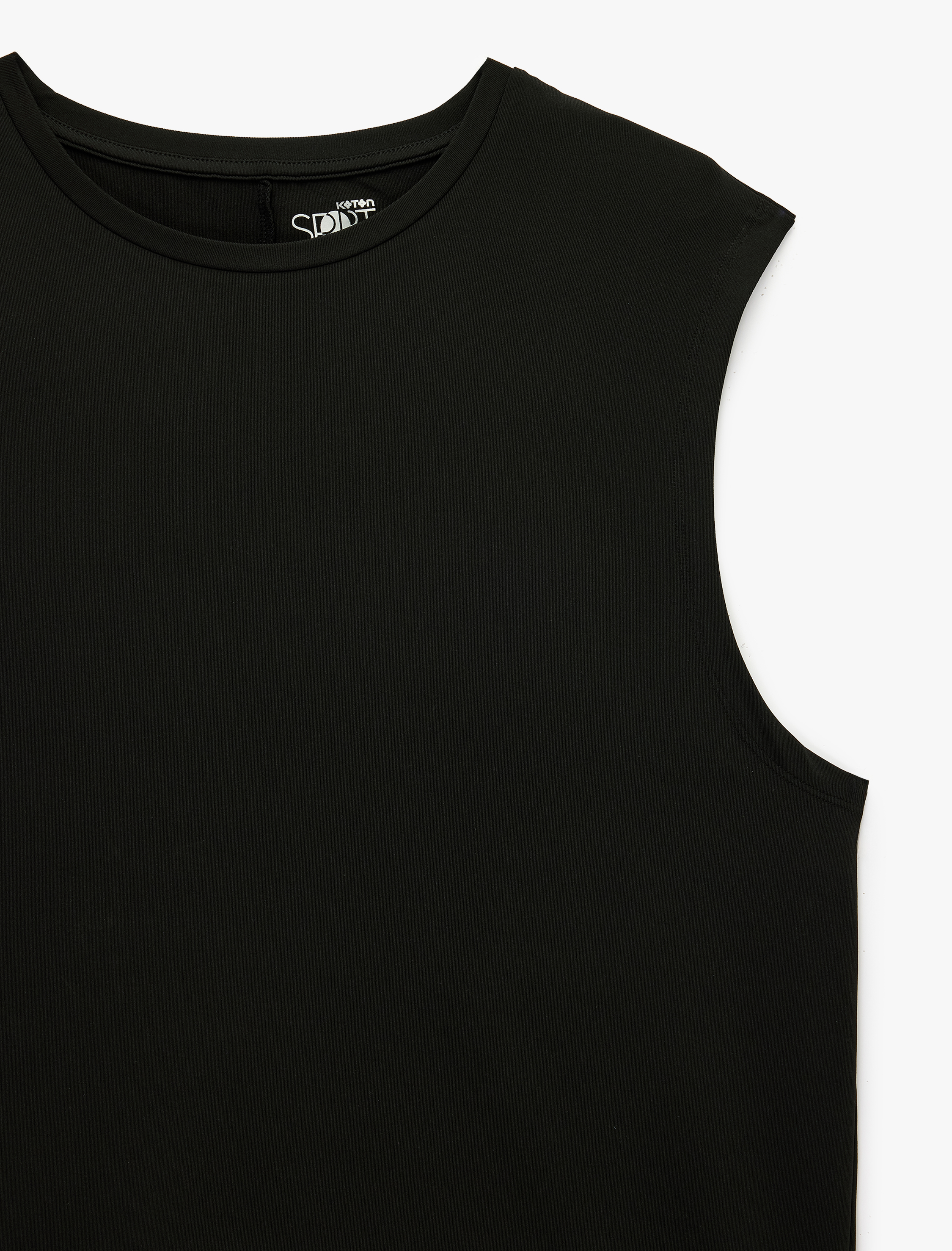   Rahat Kalıp Kolsuz Bisiklet Yaka Basic Spor Atlet