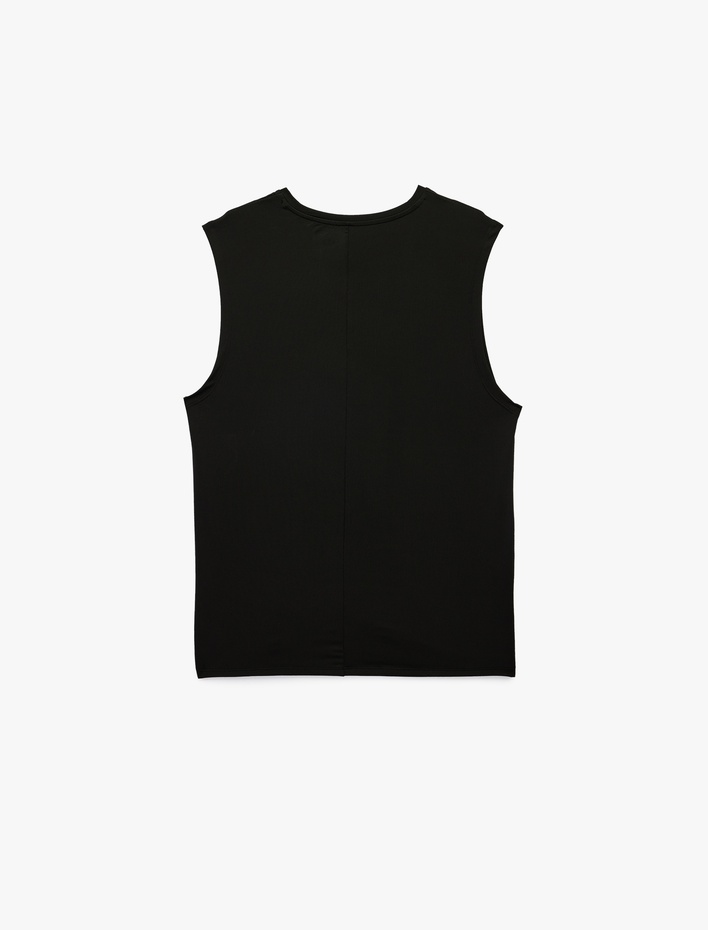  Rahat Kalıp Kolsuz Bisiklet Yaka Basic Spor Atlet