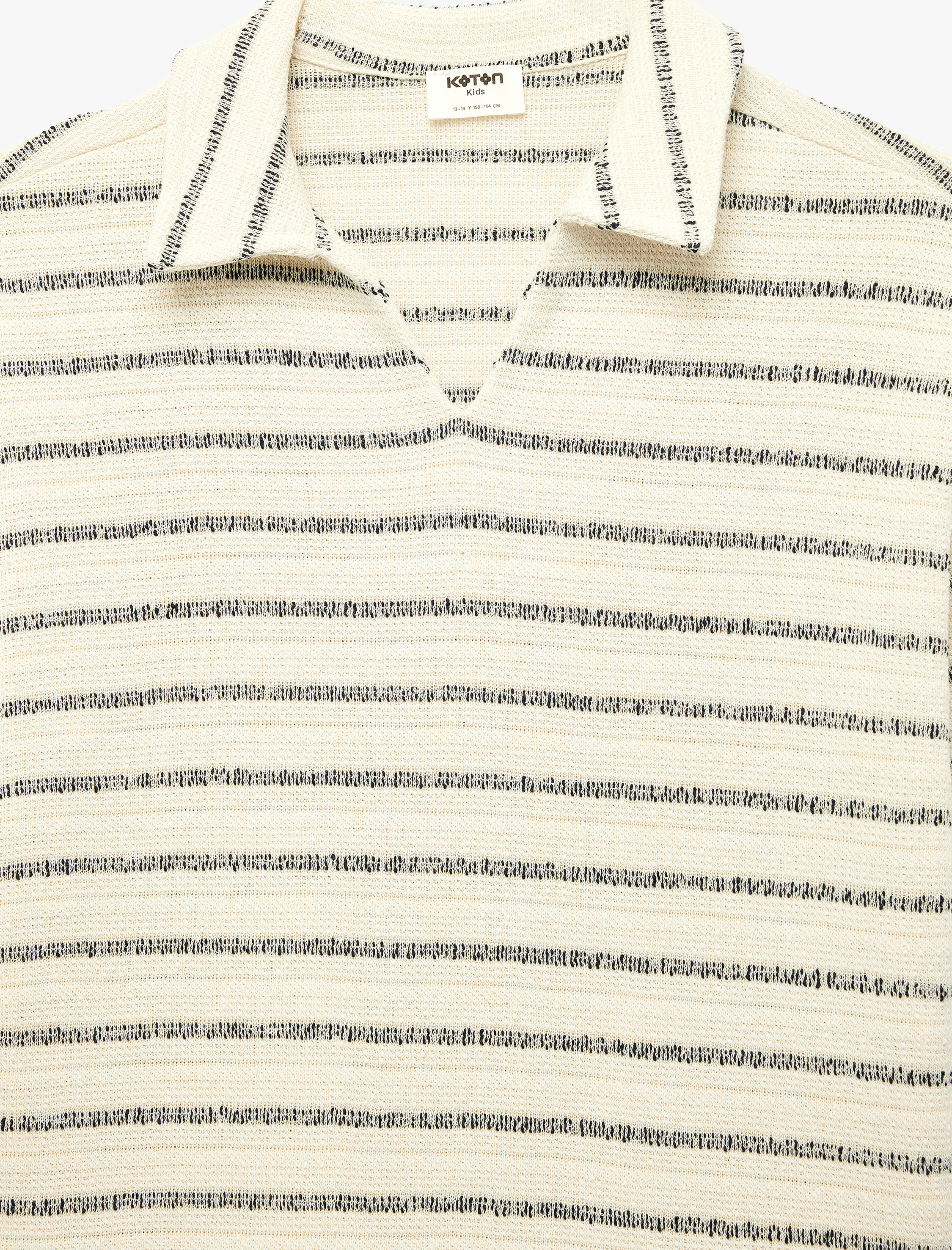  Erkek Çocuk Polo Yaka Kısa Kollu Pamuklu Çizgili Tişört