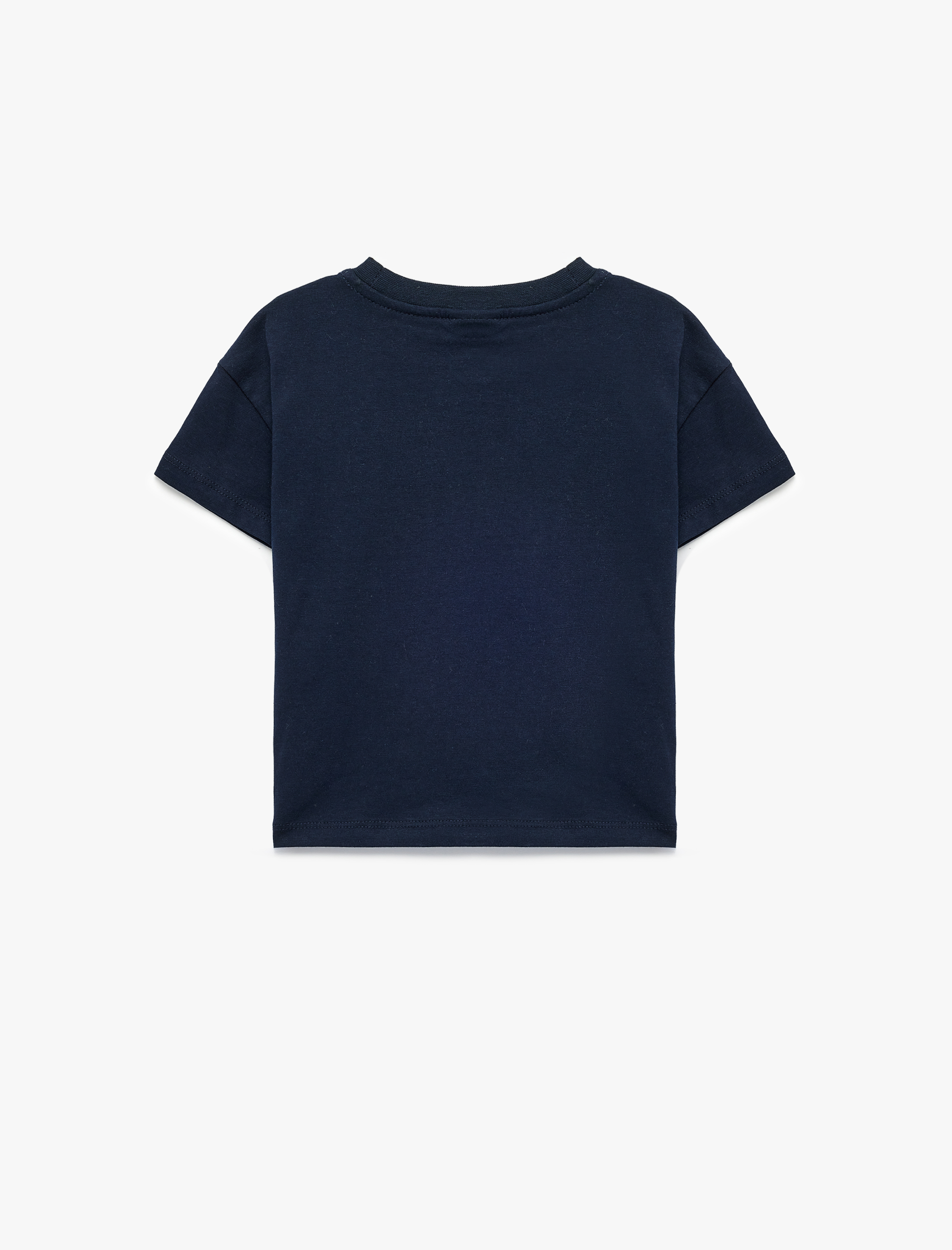  Erkek Bebek Pamuklu Bisiklet Yaka Kısa Kollu Baskılı Tişört