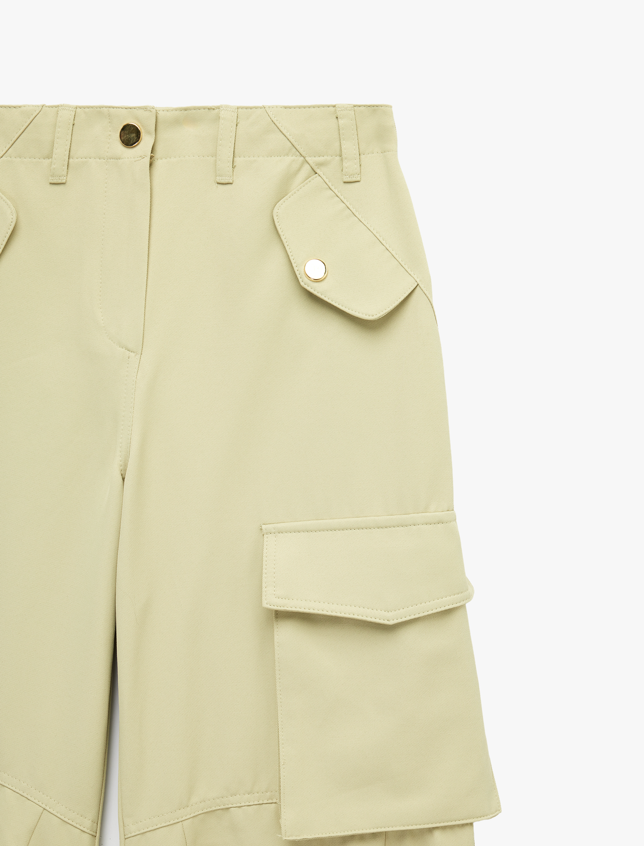   Yüksek Bel Kargo Cepli Balon Pantolon