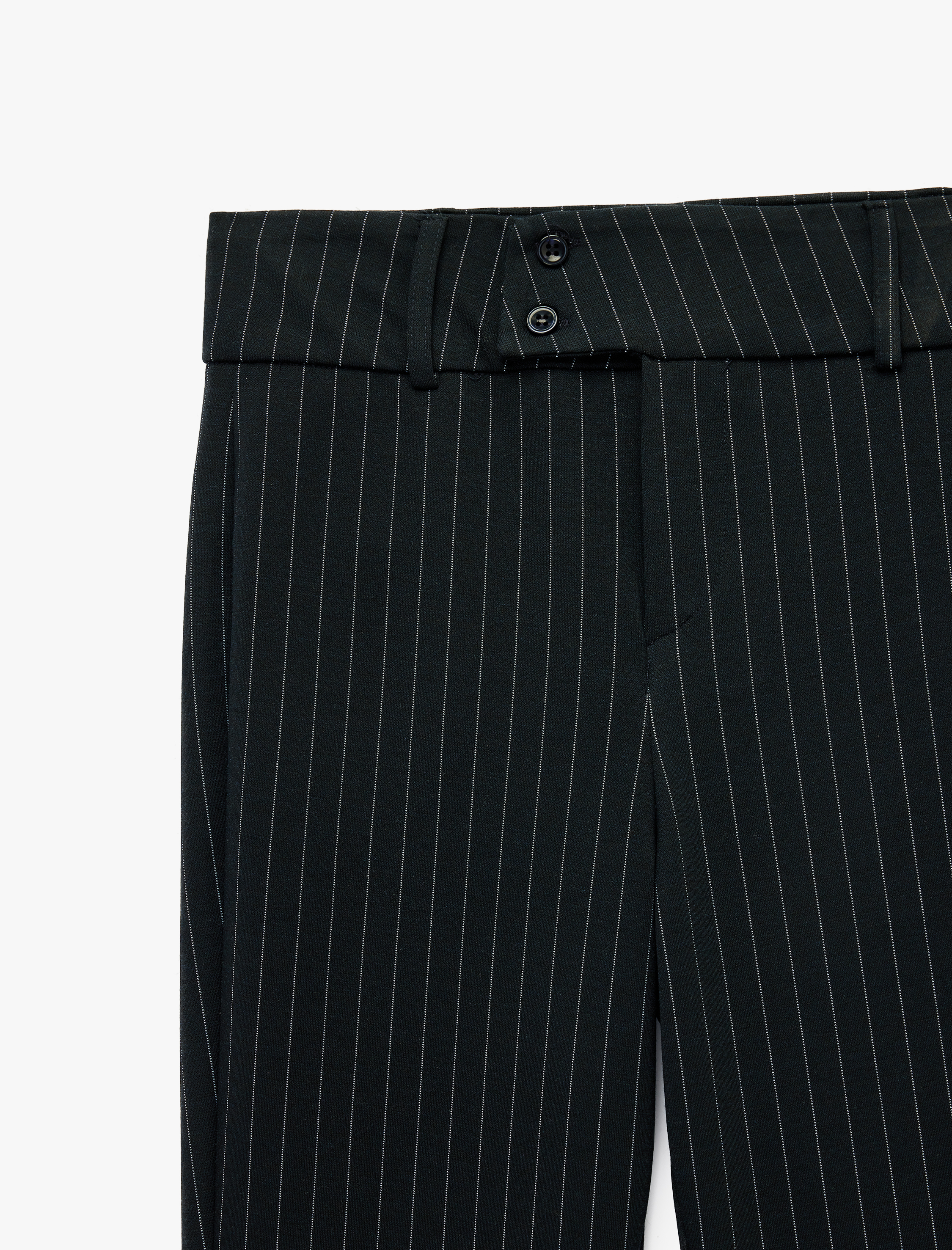   Viskon Karışımlı Slim Fit Düğmeli İspanyol Paça Pantolon