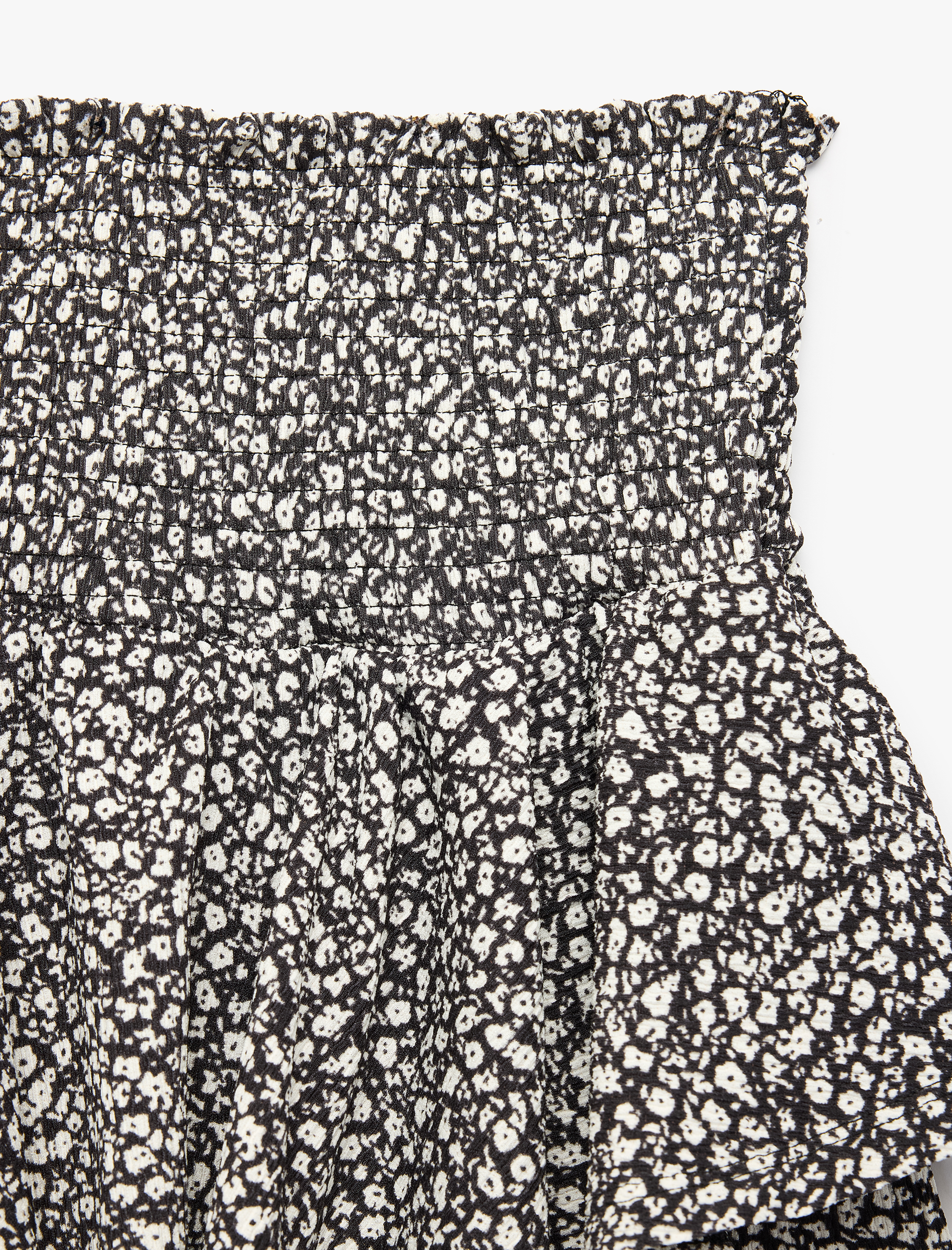  Kız Çocuk Fiyonklu Gipeli Bürümcük Çiçekli Şort Etek