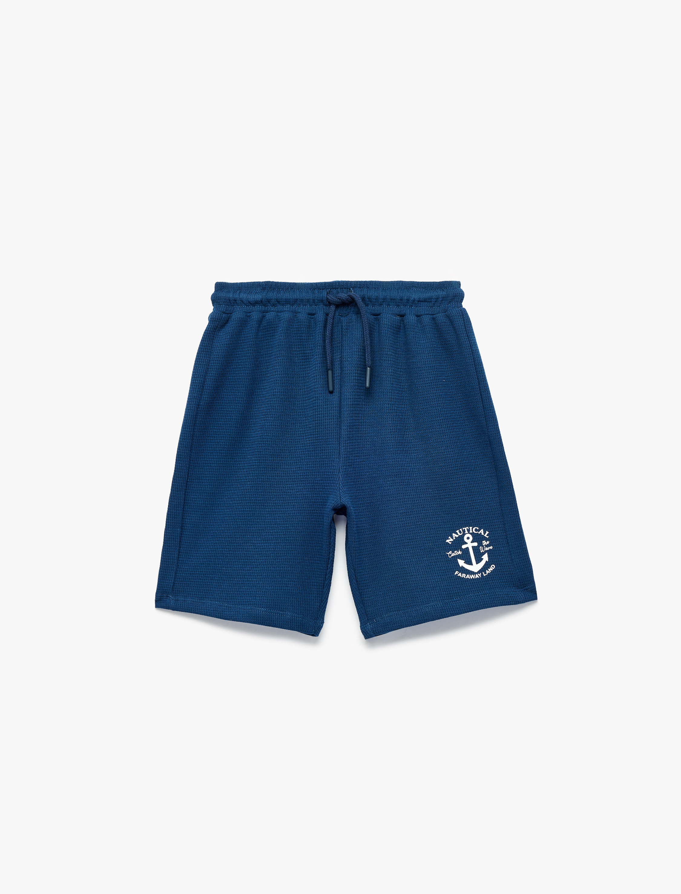  Erkek Çocuk Pamuklu Cepli Baskılı Beli Bağcıklı Şort