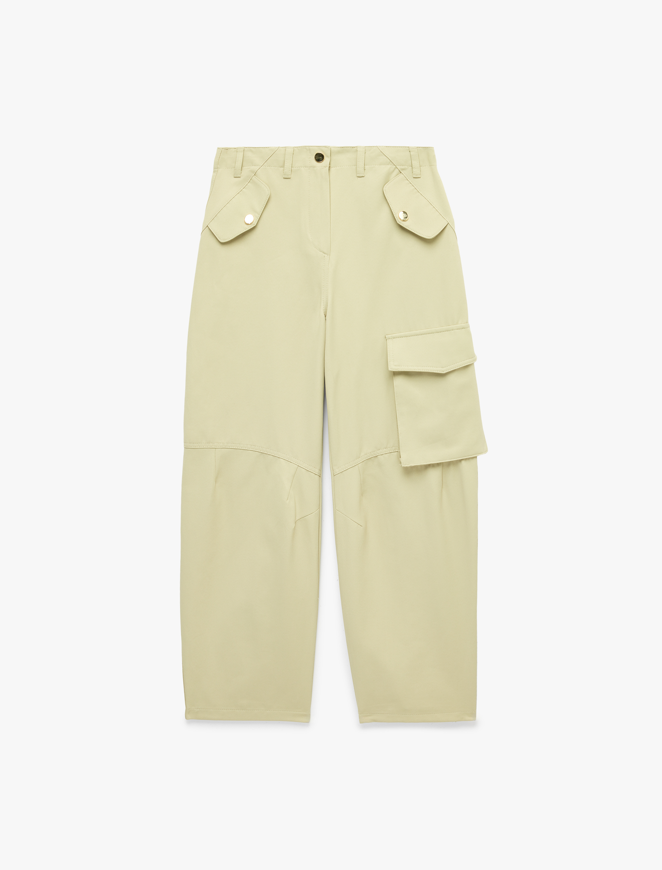   Yüksek Bel Kargo Cepli Balon Pantolon