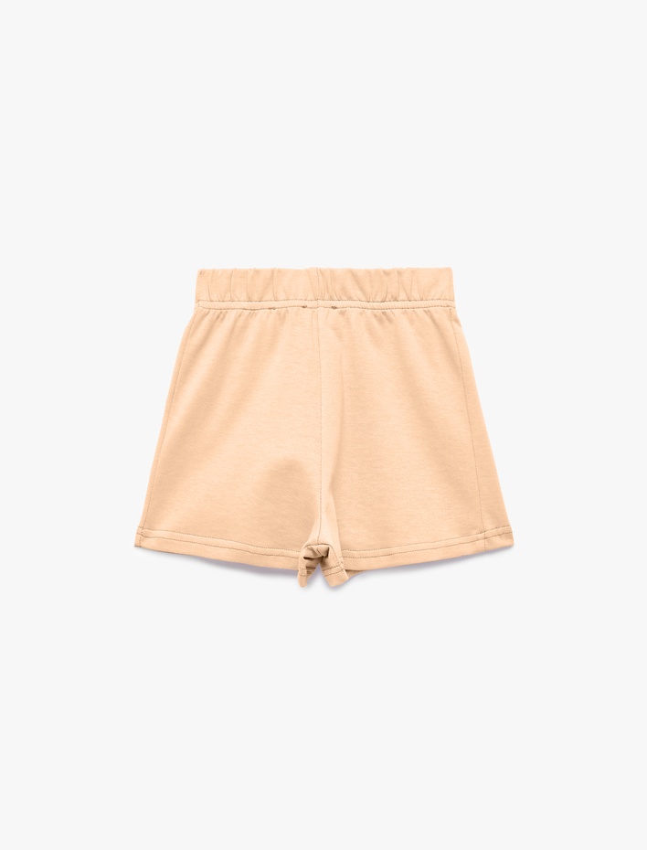 Kız Çocuk Pamuklu Kısa Beli Lastikli Şort