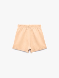 Pamuklu Kısa Beli Lastikli Şort
