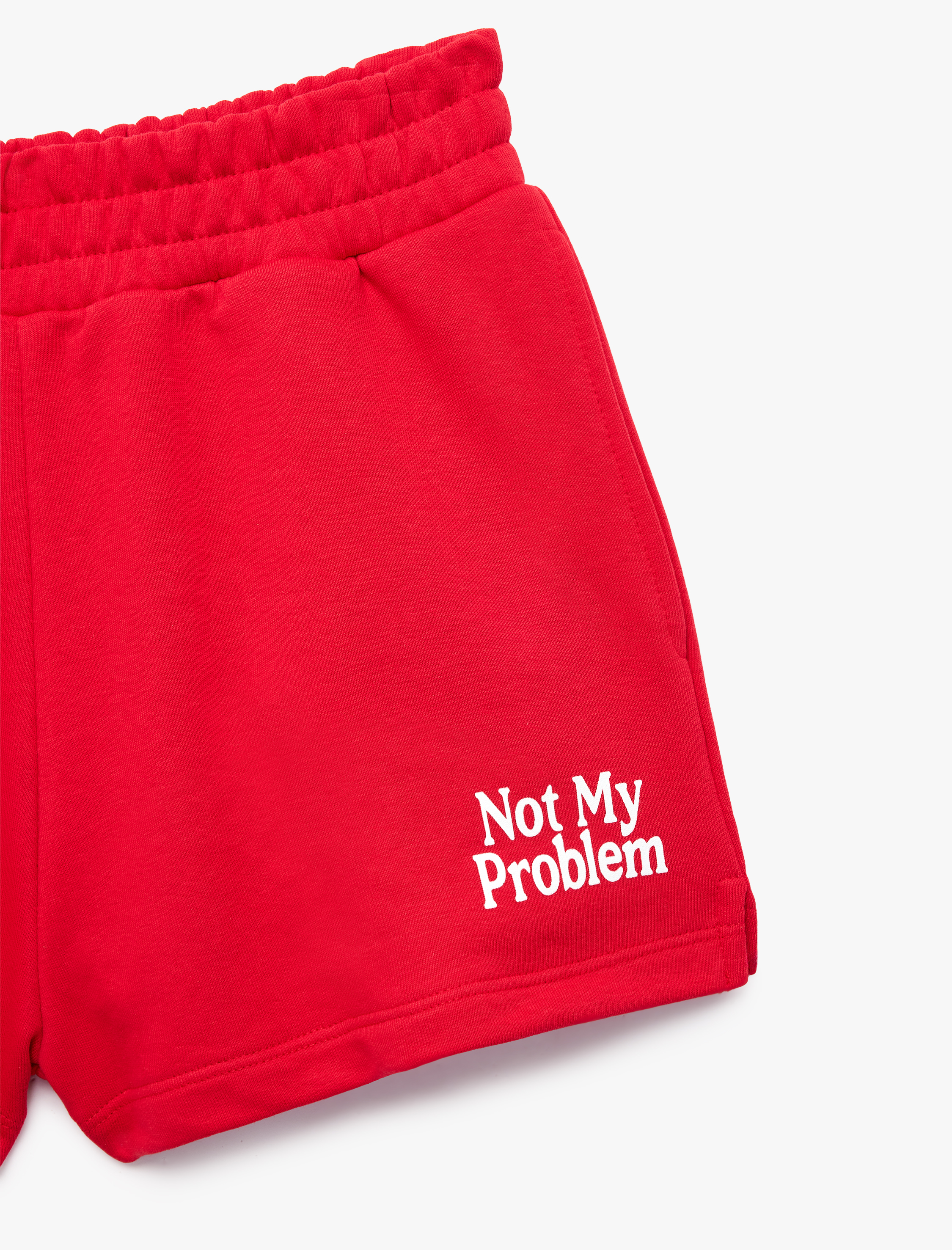   Rahat Kalıp Baskılı Normal Bel Lastikli Mini Spor Şort