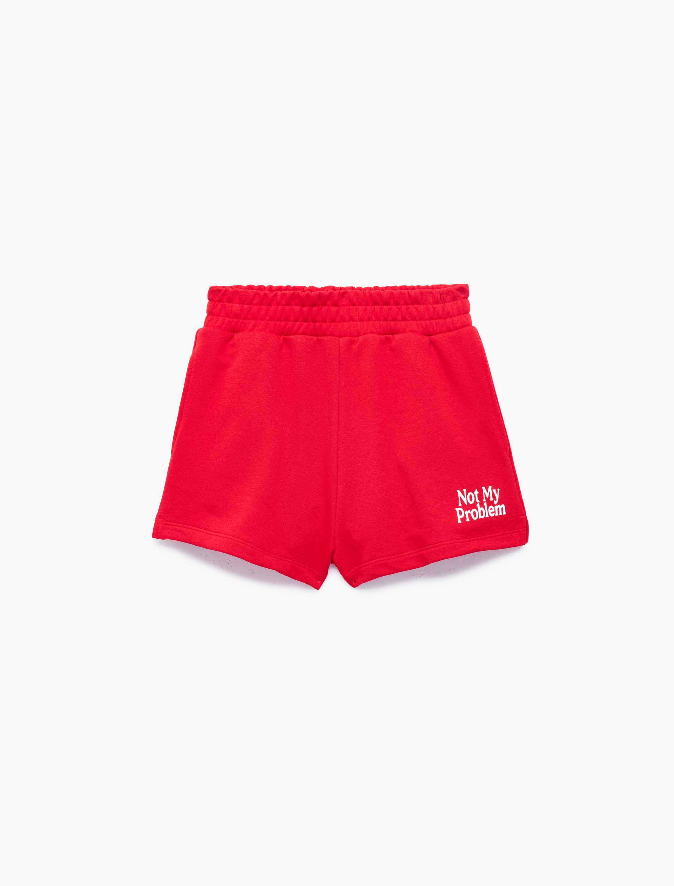   Rahat Kalıp Baskılı Normal Bel Lastikli Mini Spor Şort