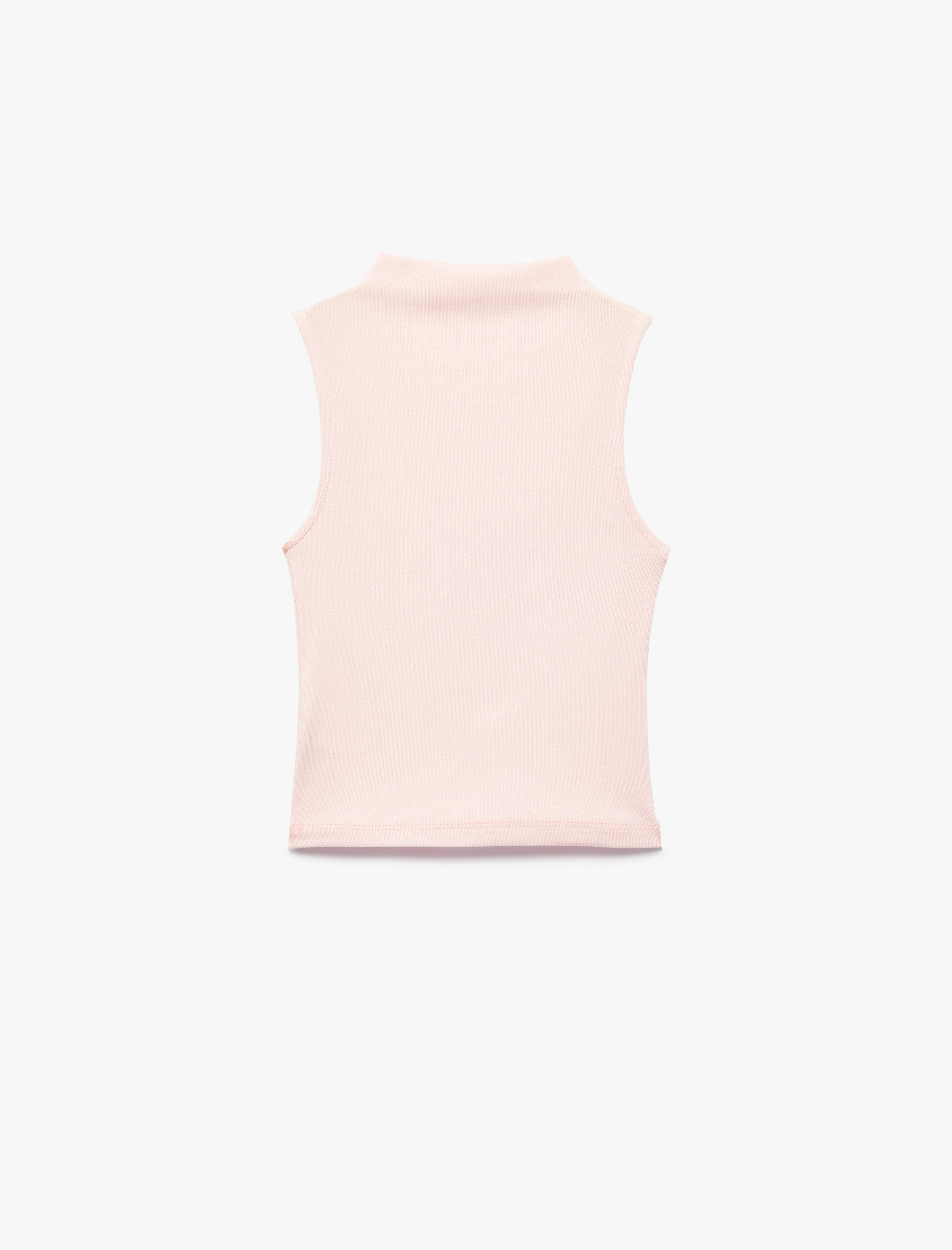  Kız Çocuk Kolsuz Modal Karışımlı Ribanalı Dik Yaka Atlet