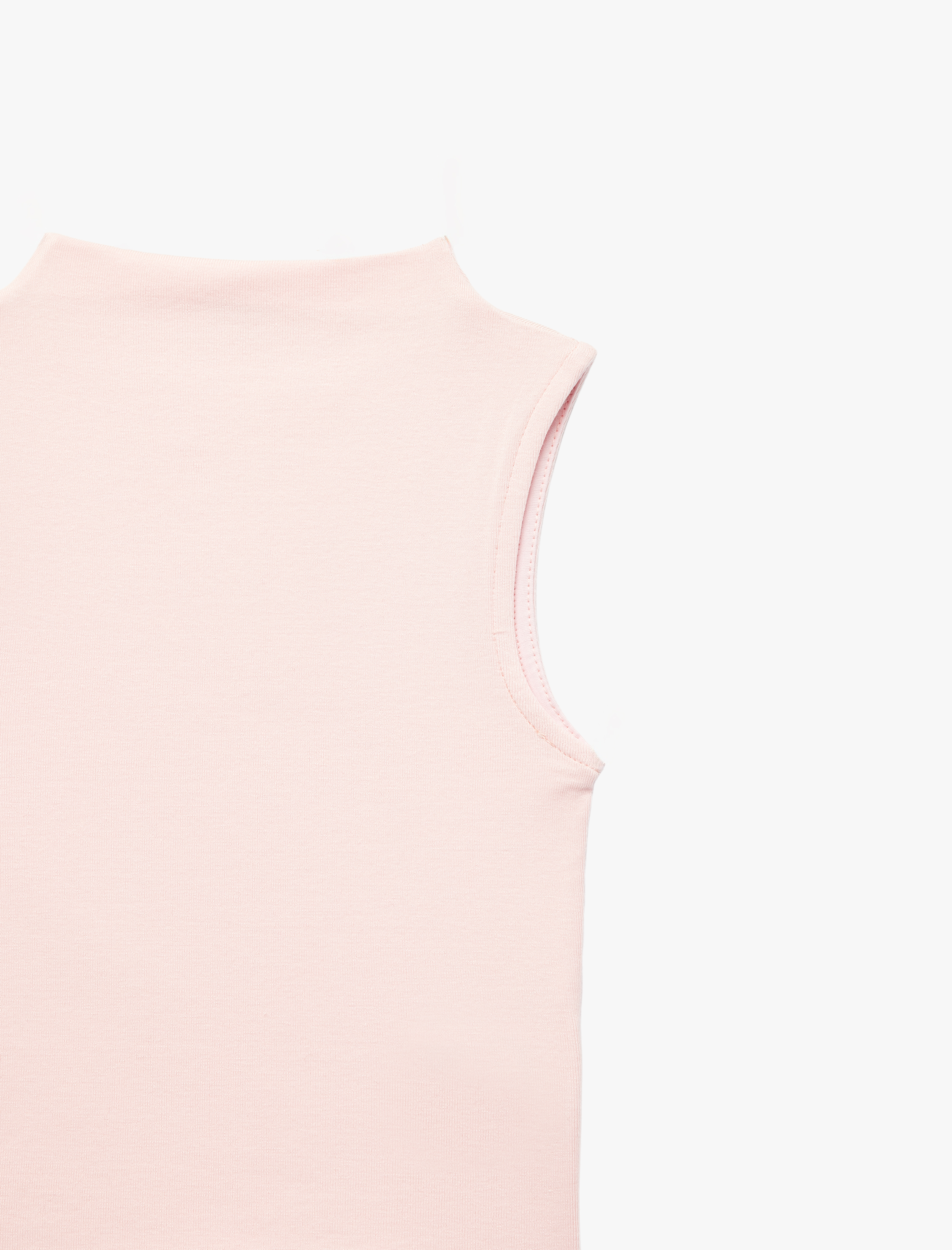  Kız Çocuk Kolsuz Modal Karışımlı Ribanalı Dik Yaka Atlet