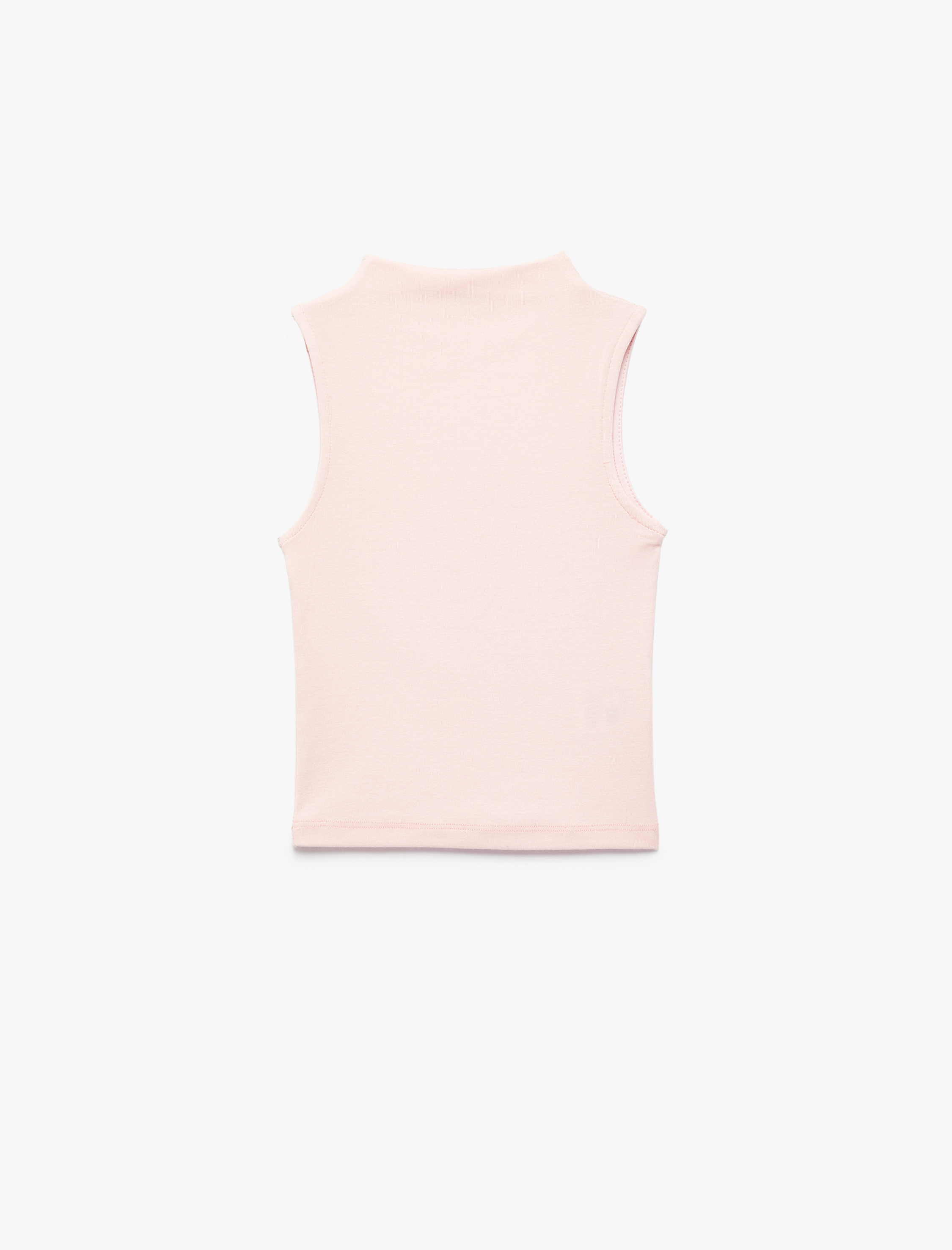  Kız Çocuk Kolsuz Modal Karışımlı Ribanalı Dik Yaka Atlet