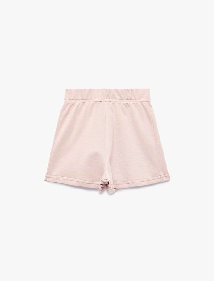 Kız Çocuk Pamuklu Kısa Beli Lastikli Şort