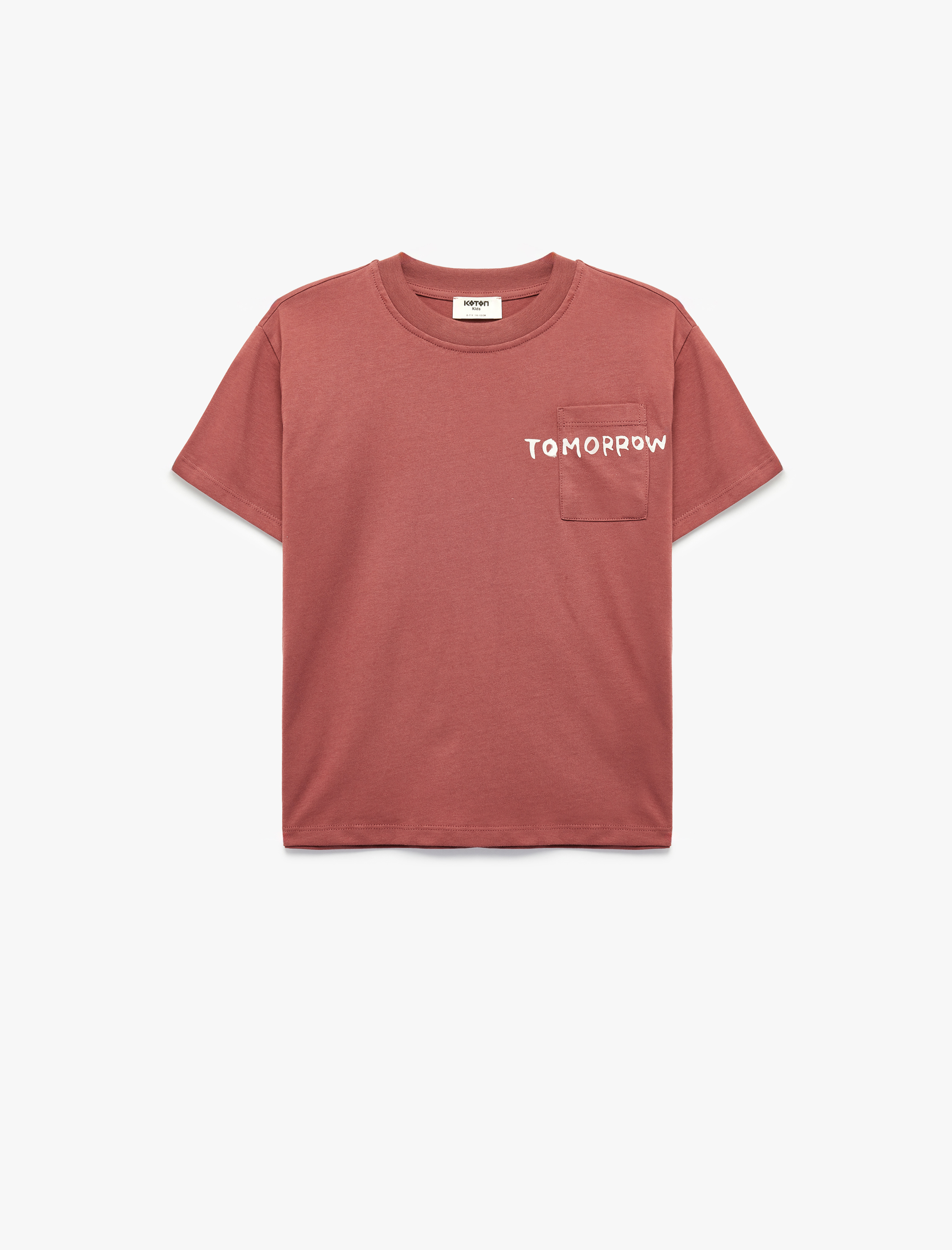  Erkek Çocuk Pamuklu Kısa Kollu Bisiklet Yaka Baskılı Tişört