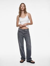 Dantel Detaylı V Yaka Kolsuz Pamuklu Atlet