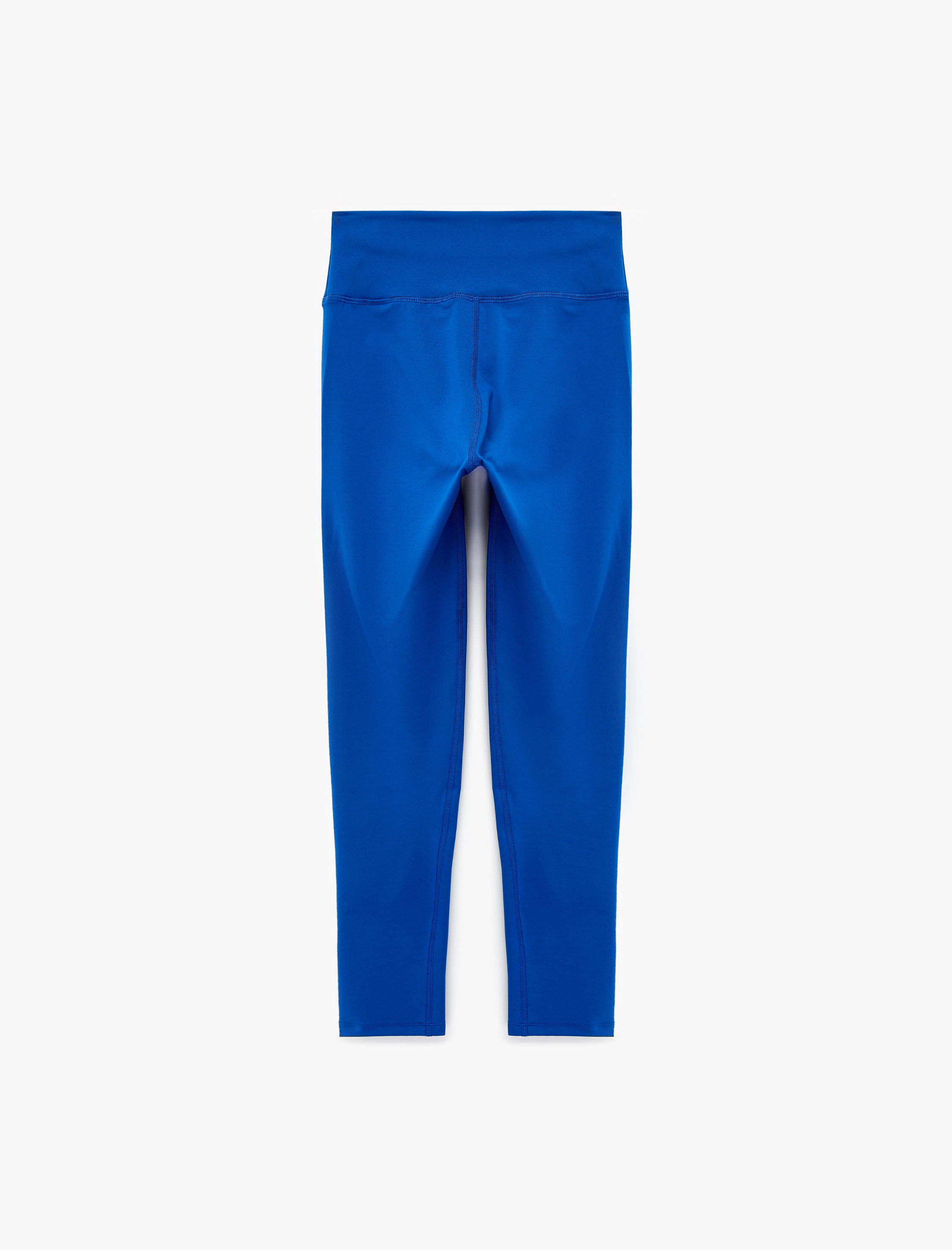   Yüksek Bel Slim Fit Kobalt Mavi Spor Tayt