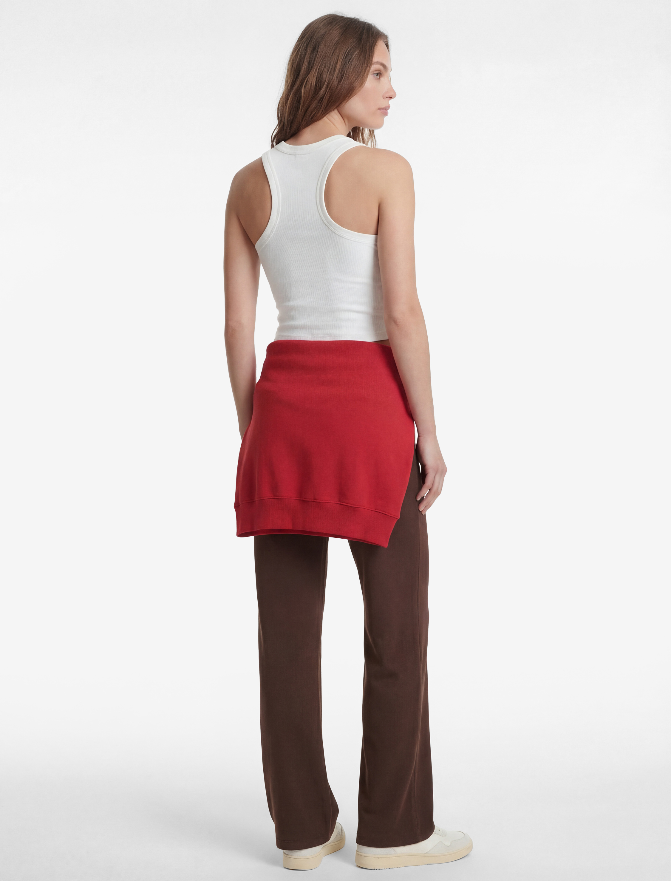   Rahat Kalıp Kolsuz Bisiklet Yaka Crop Spor Bluz