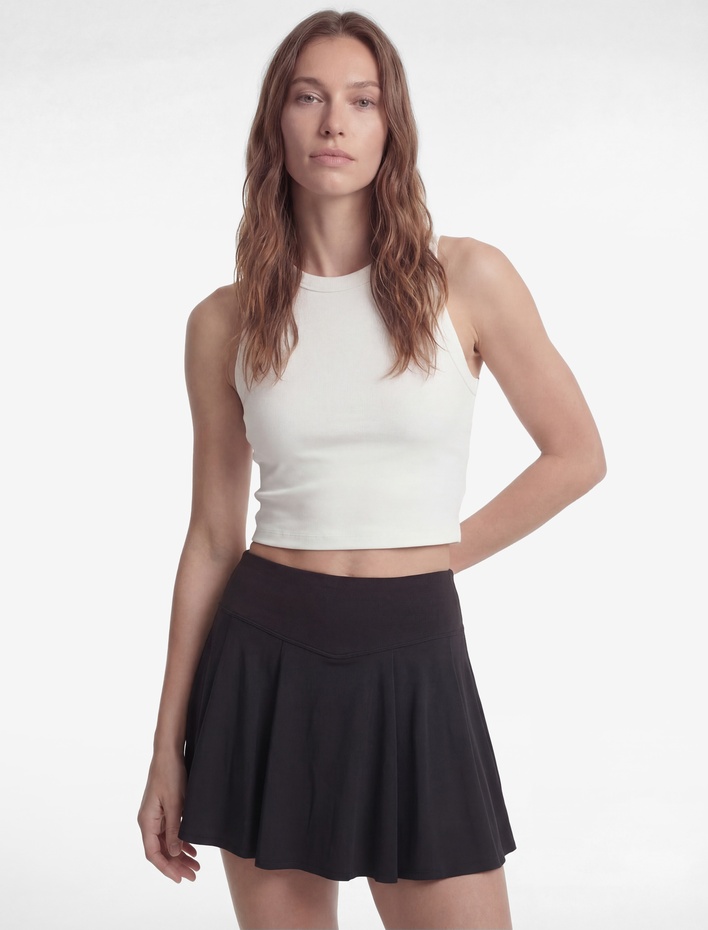  Yüksek Bel Mini Volanlı Spor Şort Etek