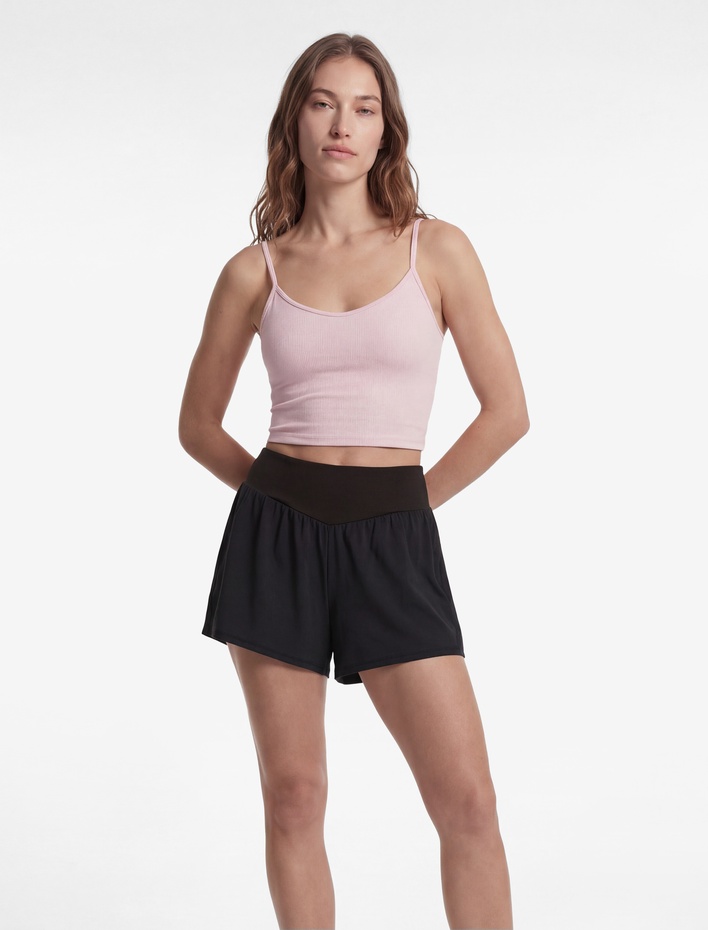  Yüksek Bel Slim Fit Spor Şort