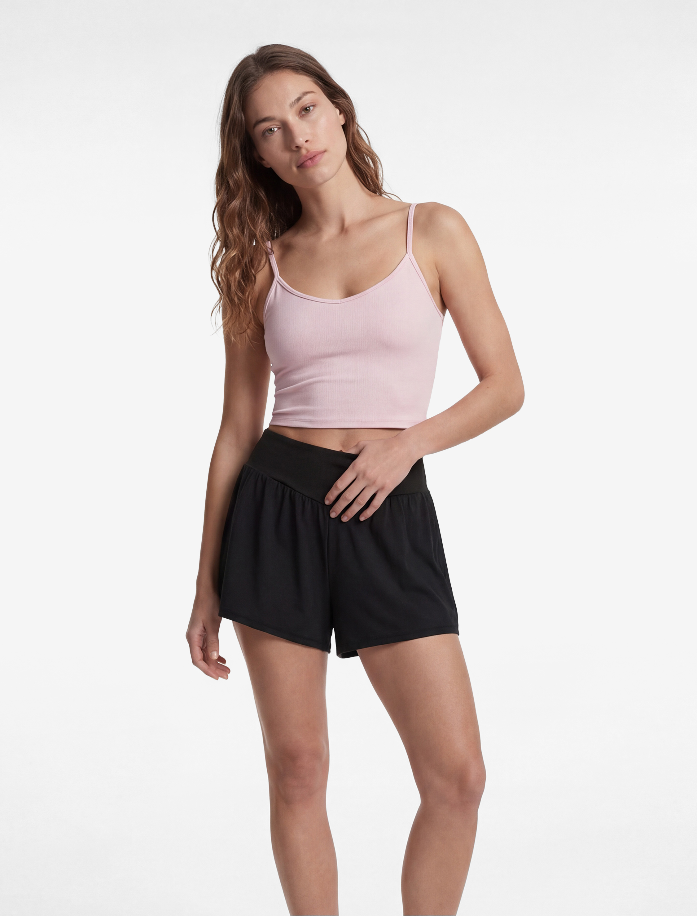   Yüksek Bel Slim Fit Spor Şort