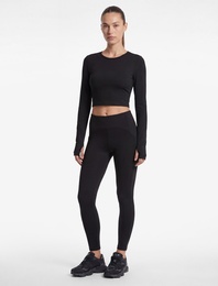 Uzun Kollu Bisiklet Yaka Slim Fit Spor Tişört