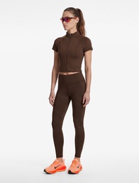 Slim Fit Kısa Kollu Fermuarlı Dik Yaka Spor Tişört