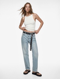 Slim Fit Kolsuz Kayık Yaka Atlet